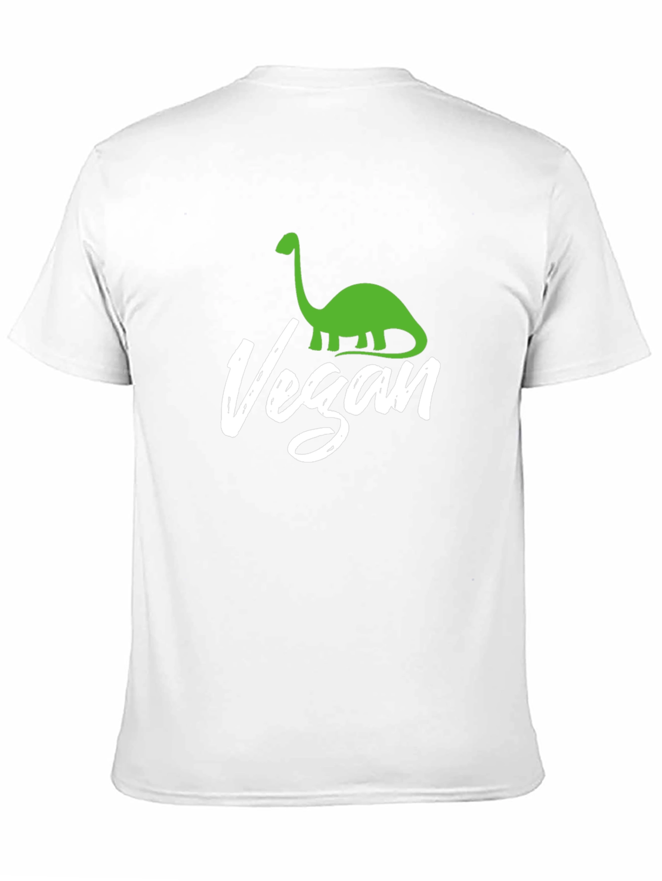 Vegan Dinosaur Graphic Tee - Black Cotton T-Shirt