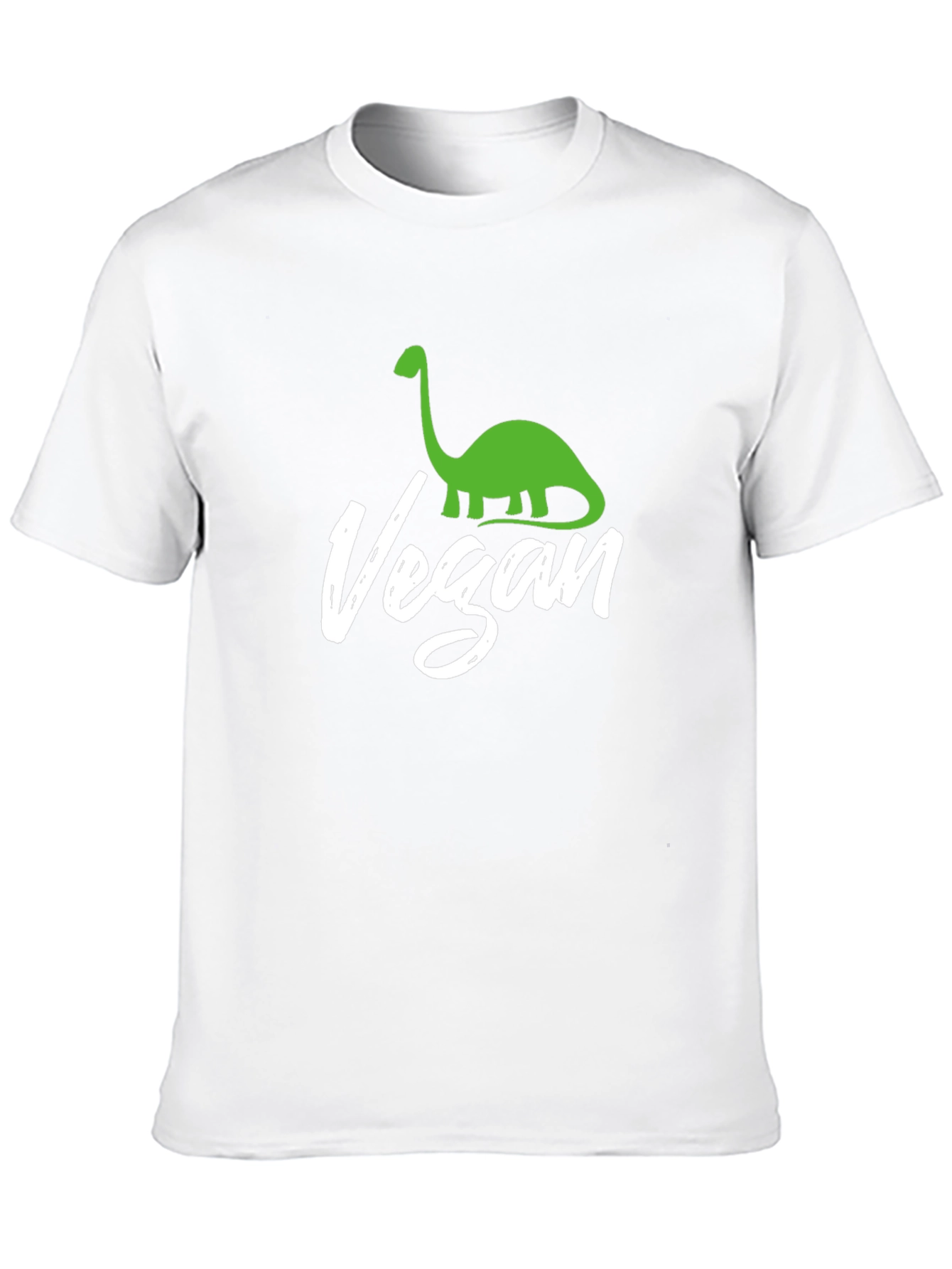 Vegan Dinosaur Graphic Tee - Black Cotton T-Shirt