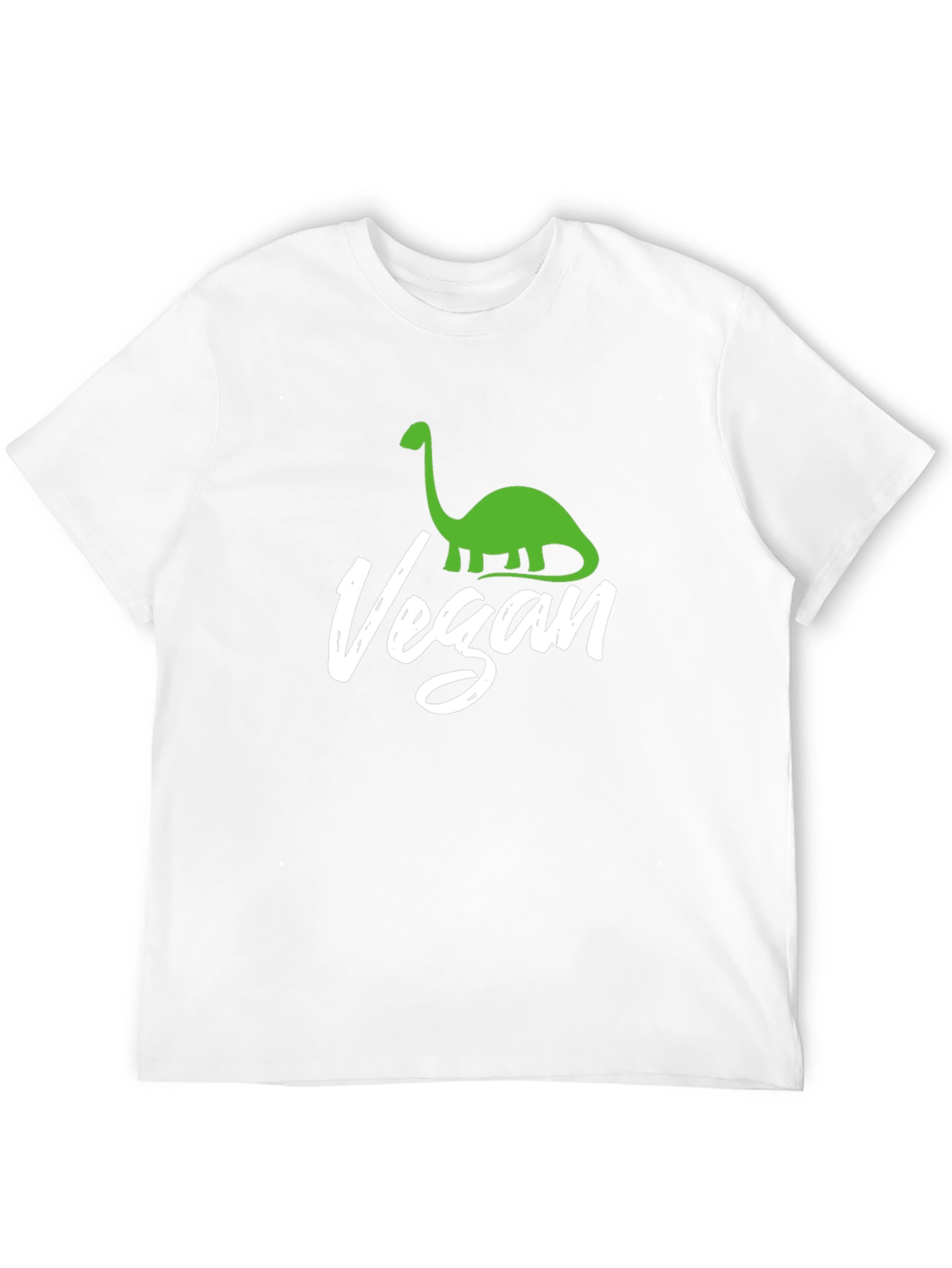 Vegan Dinosaur Graphic Tee - Black Cotton T-Shirt