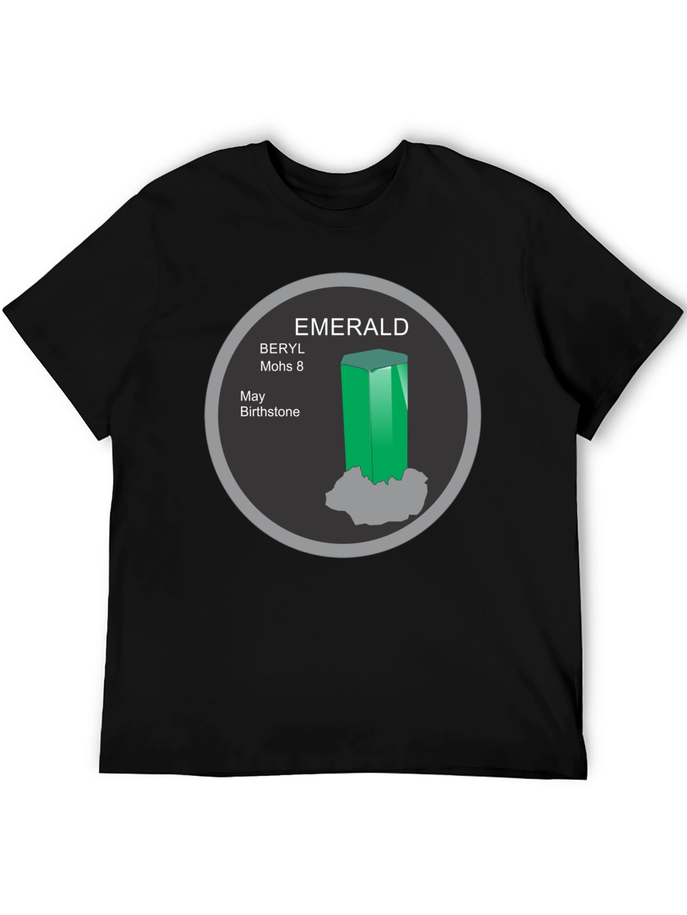 Emerald Birthstone Graphic Tee - Beryl Gemstone T-Shirt