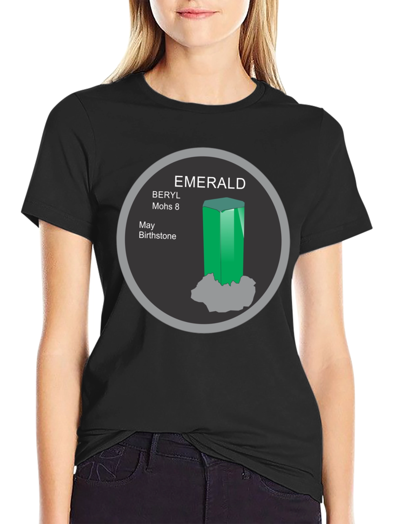 Emerald Birthstone Graphic Tee - Beryl Gemstone T-Shirt