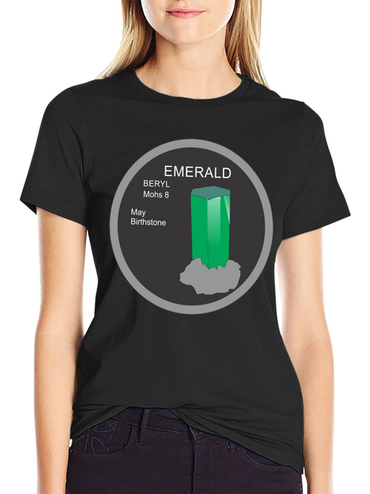 Emerald Birthstone Graphic Tee - Beryl Gemstone T-Shirt