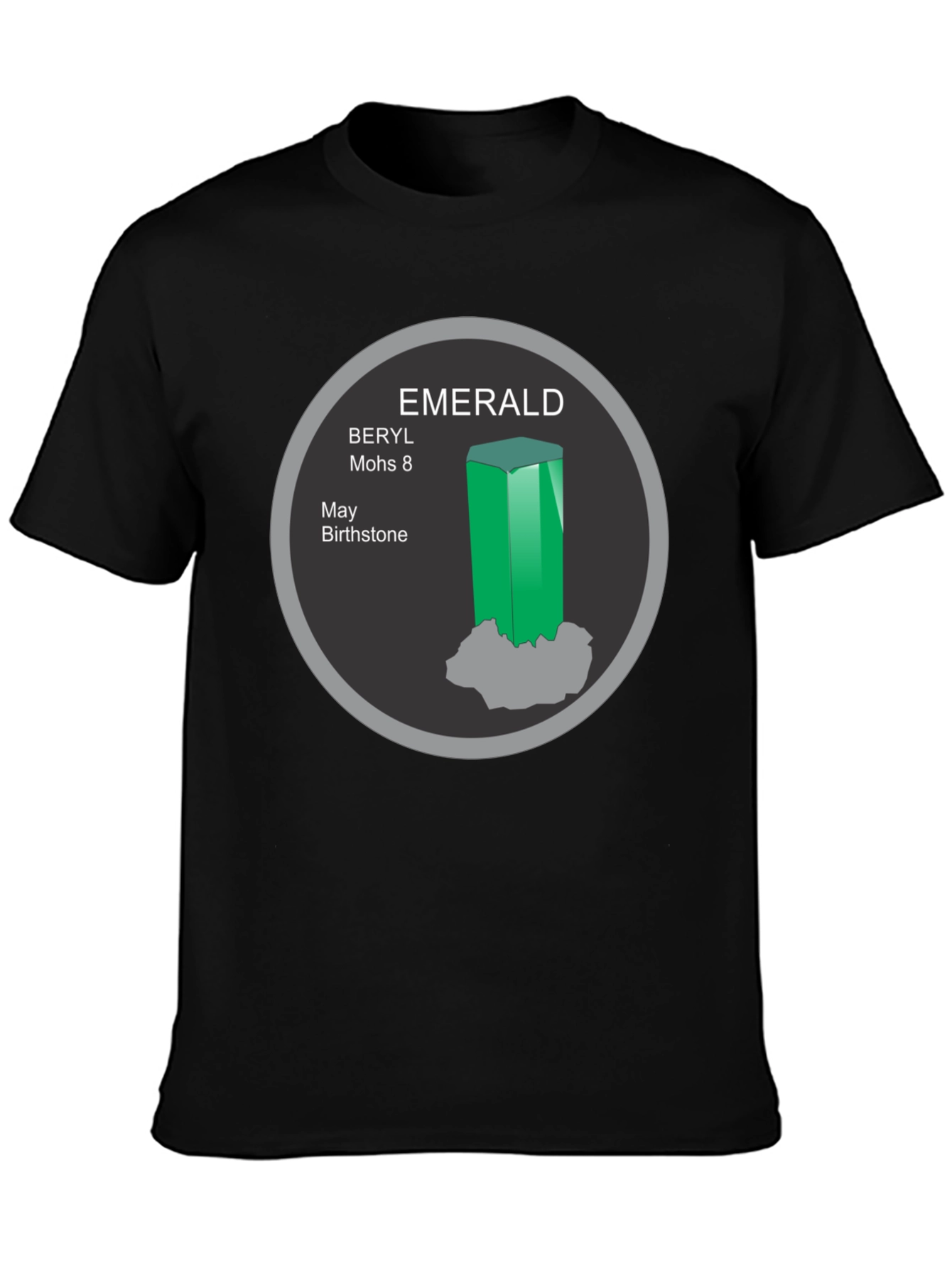 Emerald Birthstone Graphic Tee - Beryl Gemstone T-Shirt