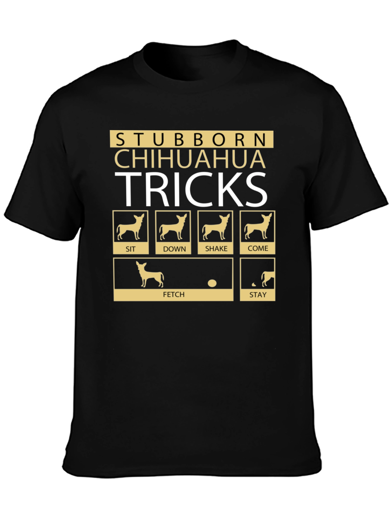 Stubborn Chihuahua Tricks Graphic T-Shirt