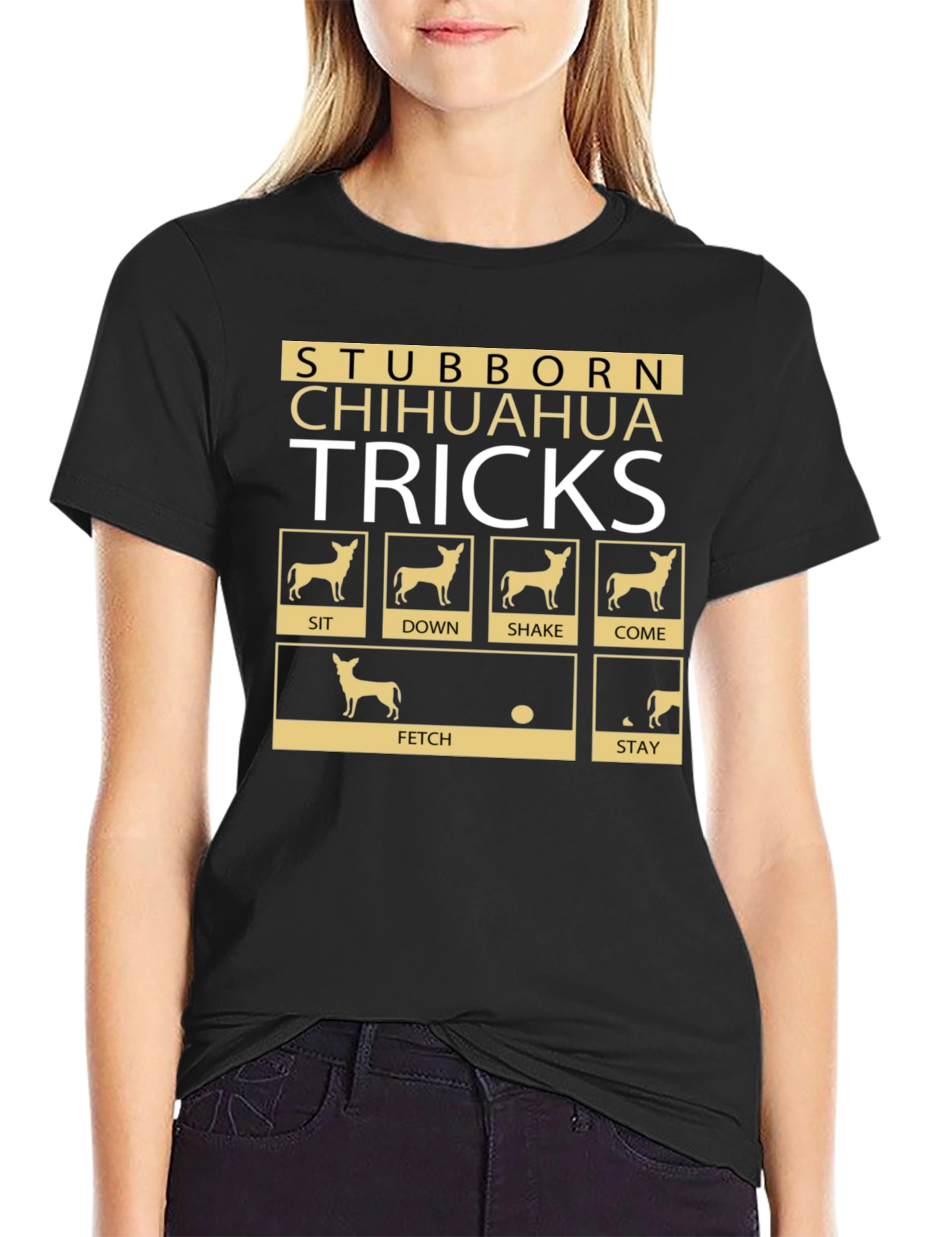 Stubborn Chihuahua Tricks Graphic T-Shirt