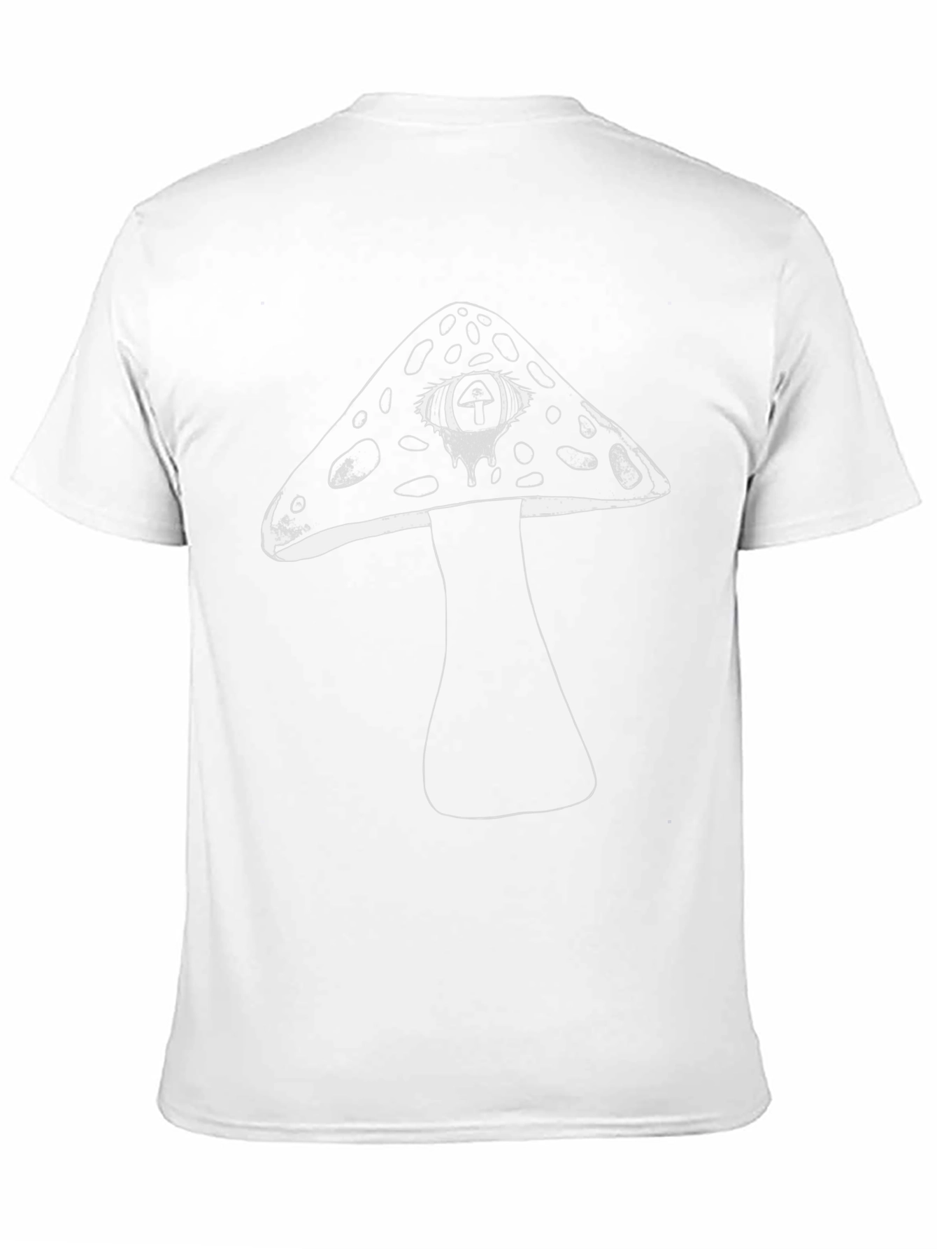 Mushroom Eye Graphic Tee - Unique Black T-Shirt