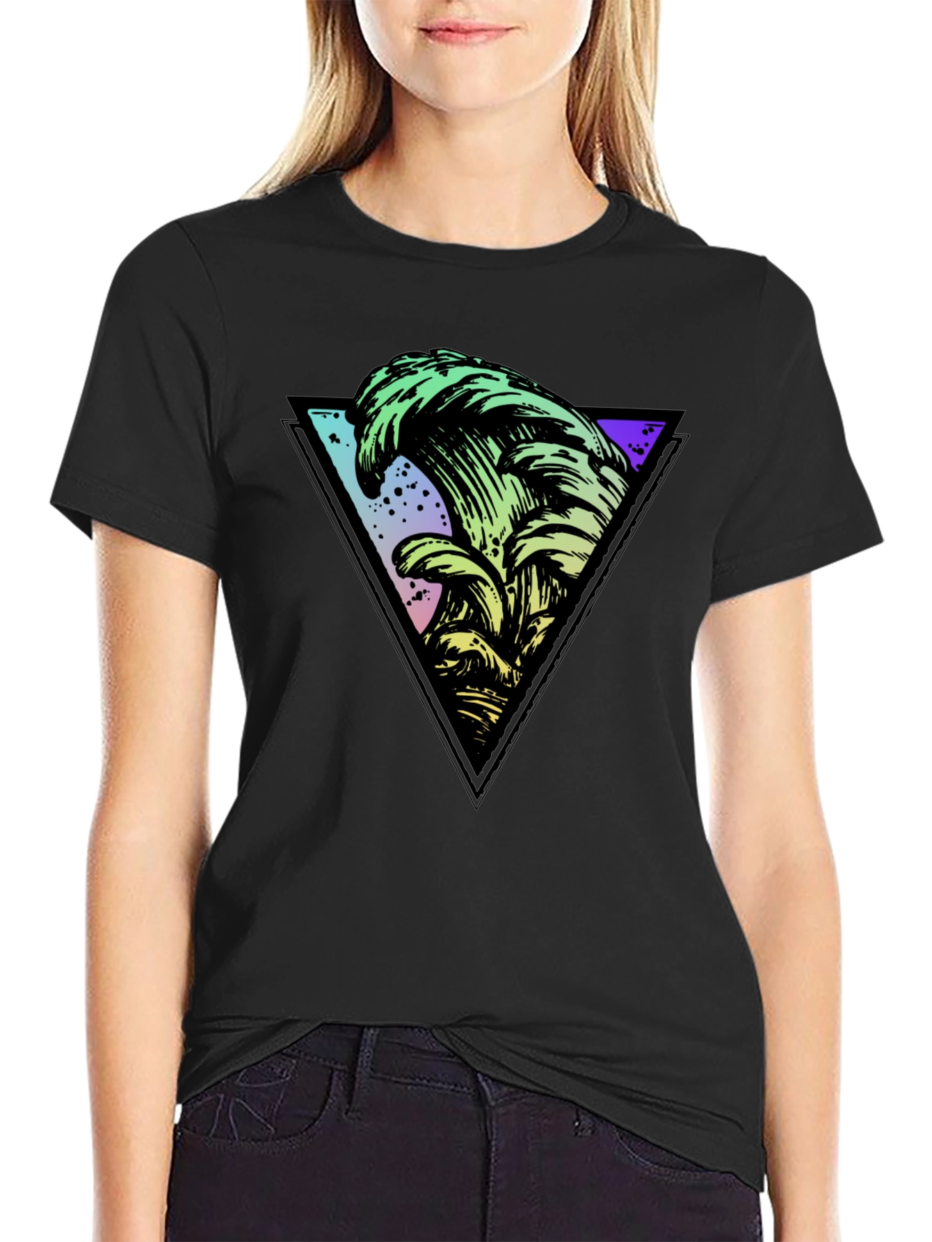 Retro Wave Triangle Graphic Tee