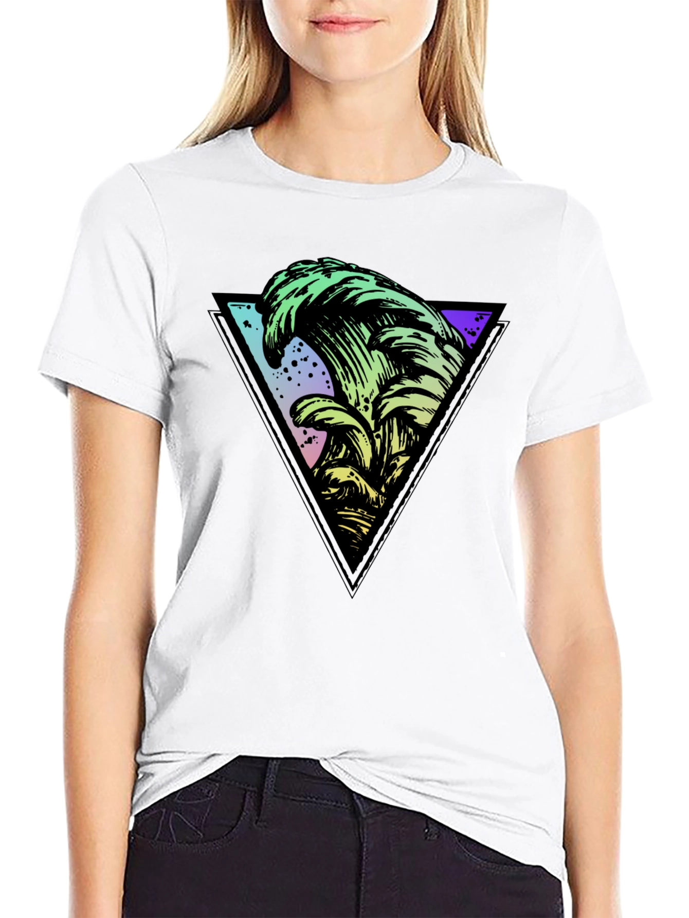 Retro Wave Triangle Graphic Tee