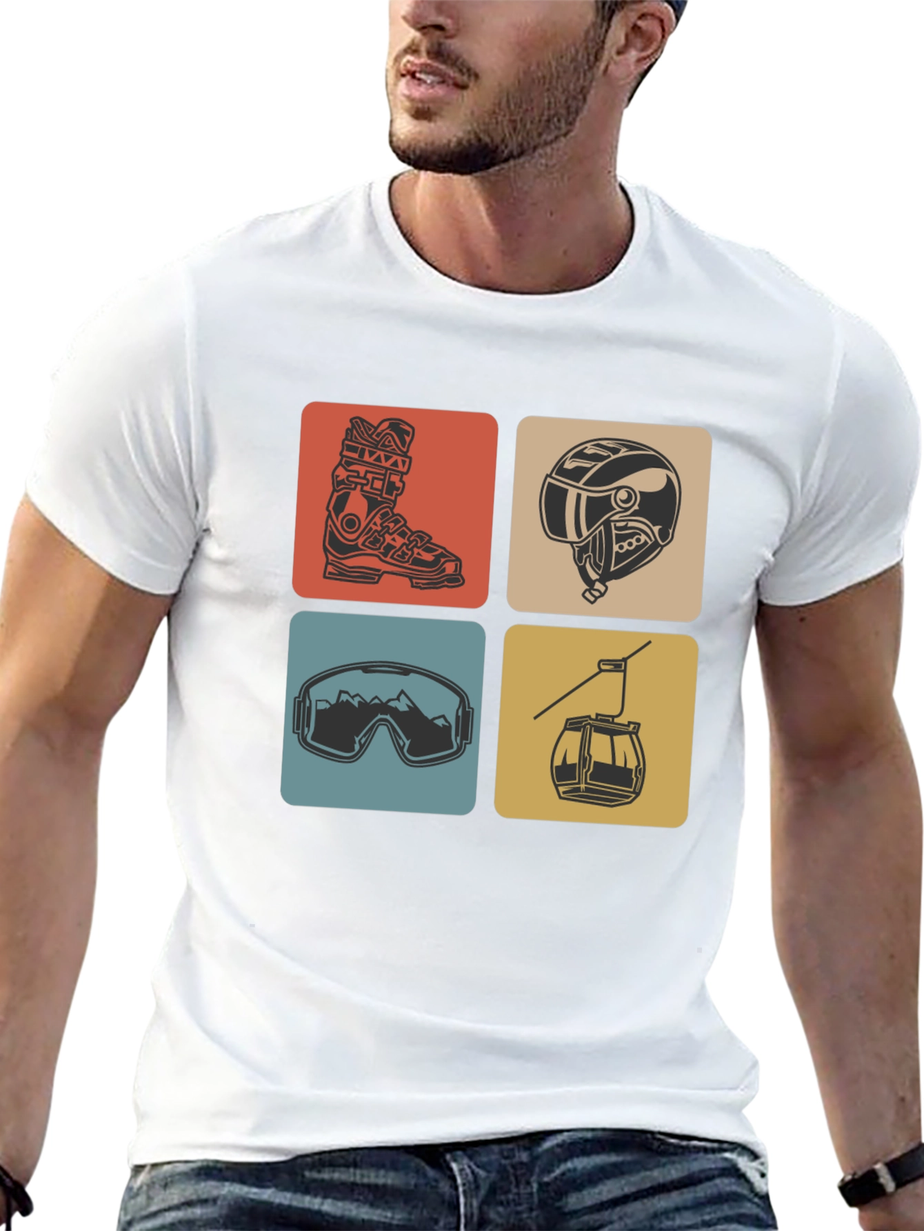 Skiing Icon T-Shirt - Stylish Winter Adventure Tee