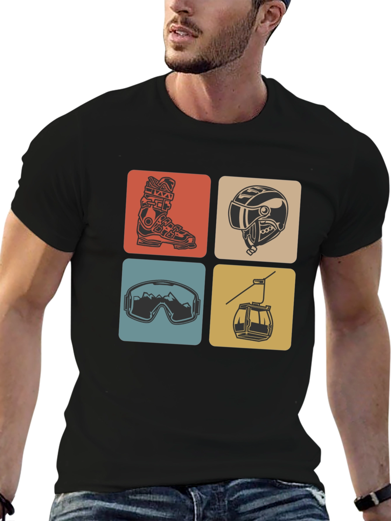Skiing Icon T-Shirt - Stylish Winter Adventure Tee