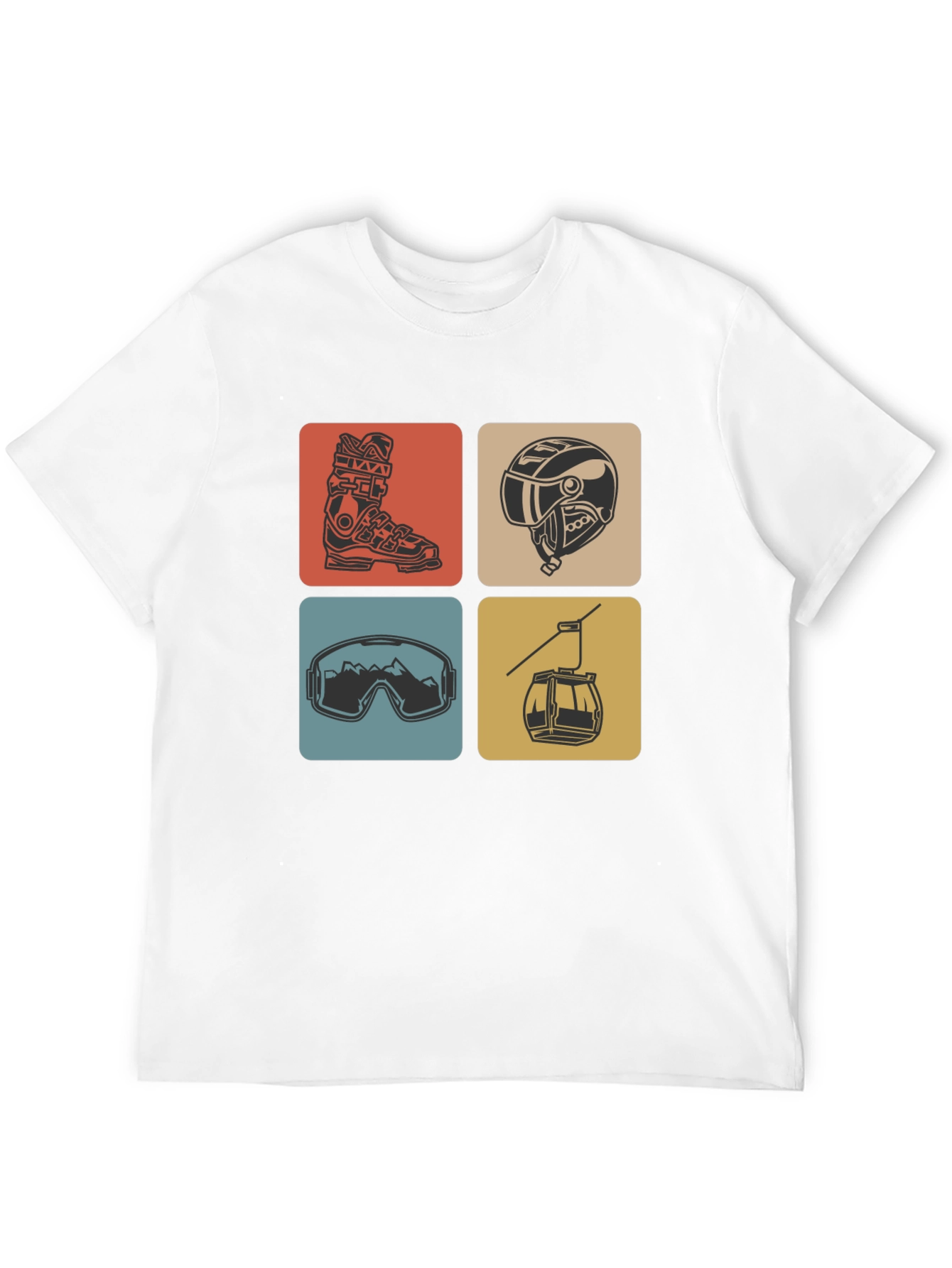 Skiing Icon T-Shirt - Stylish Winter Adventure Tee
