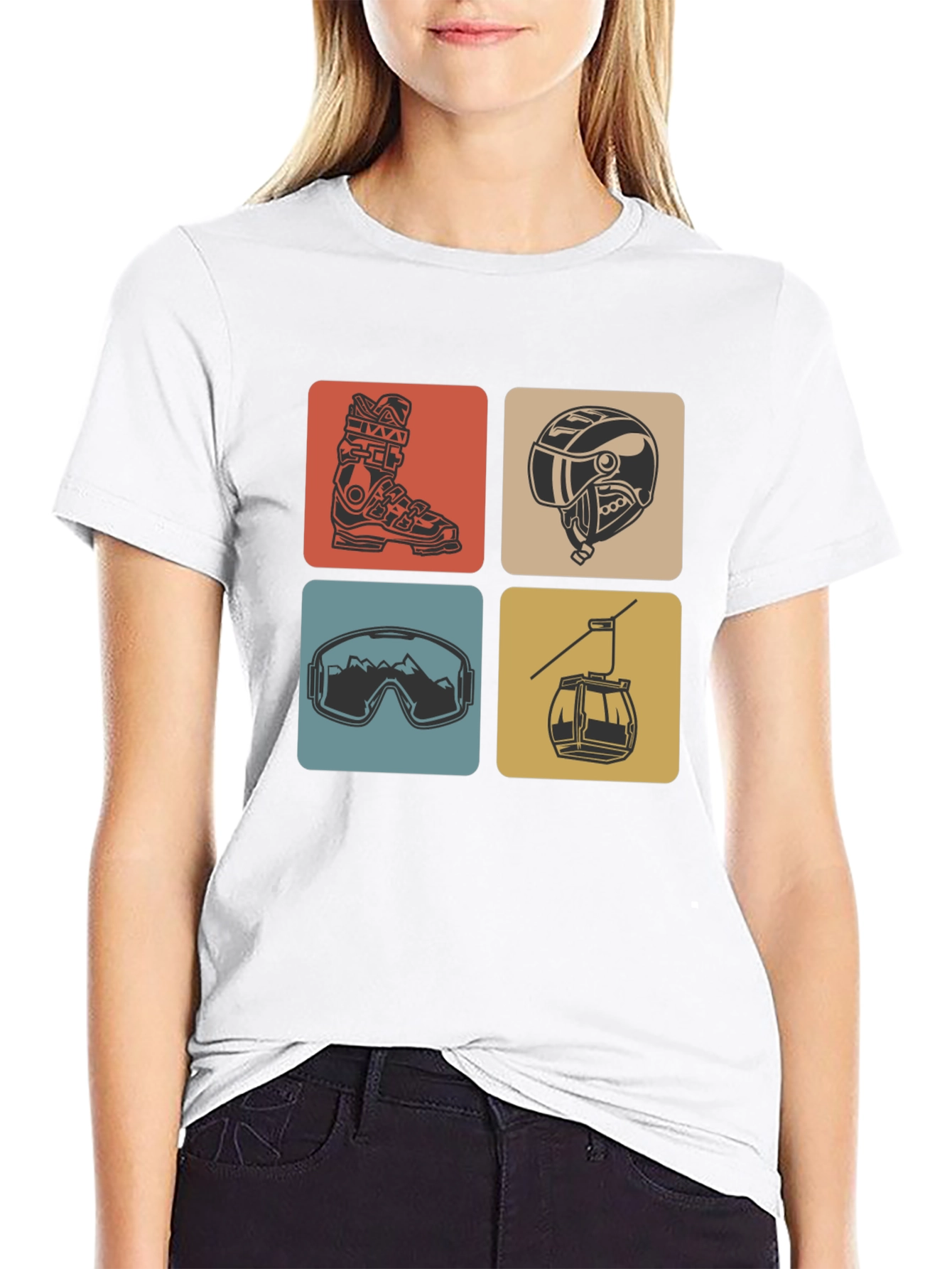 Skiing Icon T-Shirt - Stylish Winter Adventure Tee