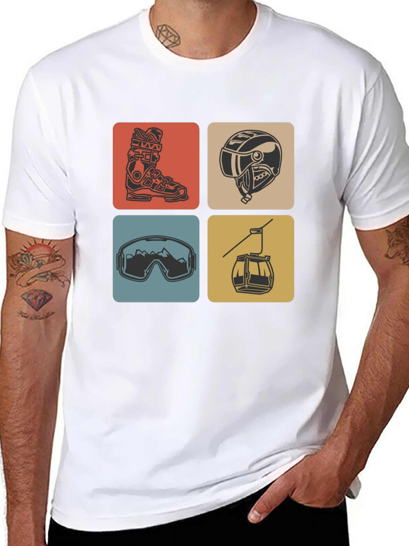 Skiing Icon T-Shirt - Stylish Winter Adventure Tee