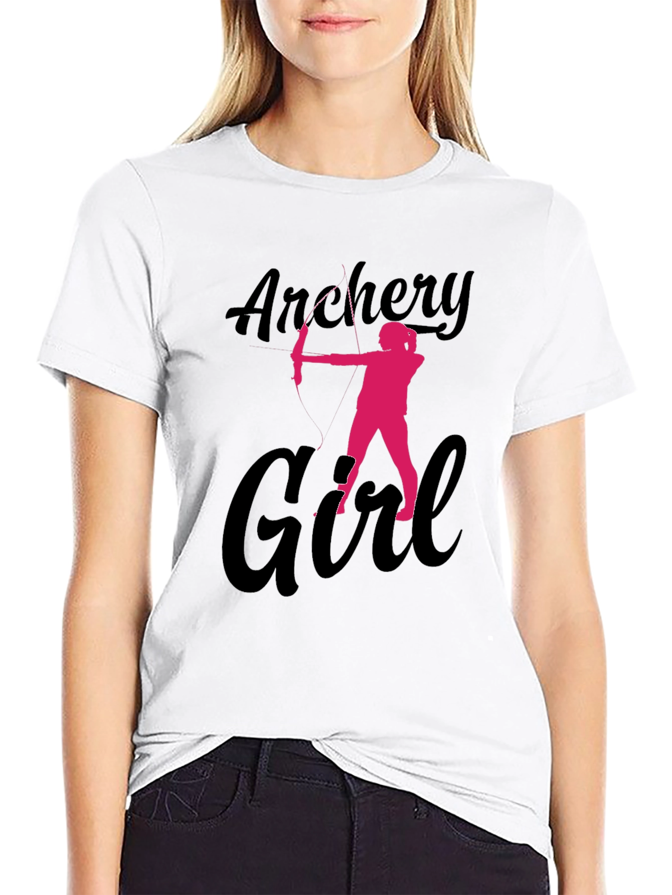 Archery Girl T-Shirt - Pink Archer Design