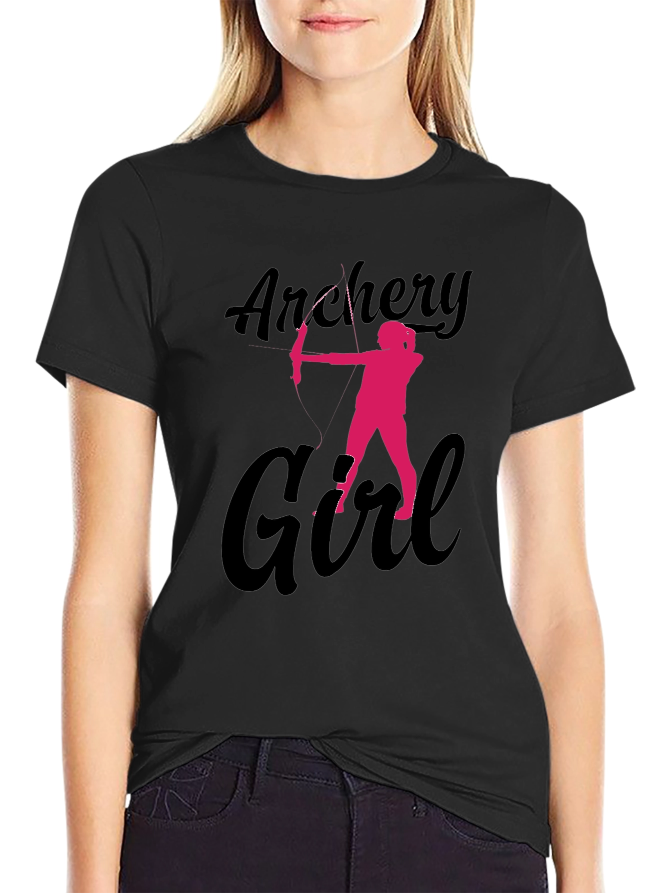Archery Girl T-Shirt - Pink Archer Design