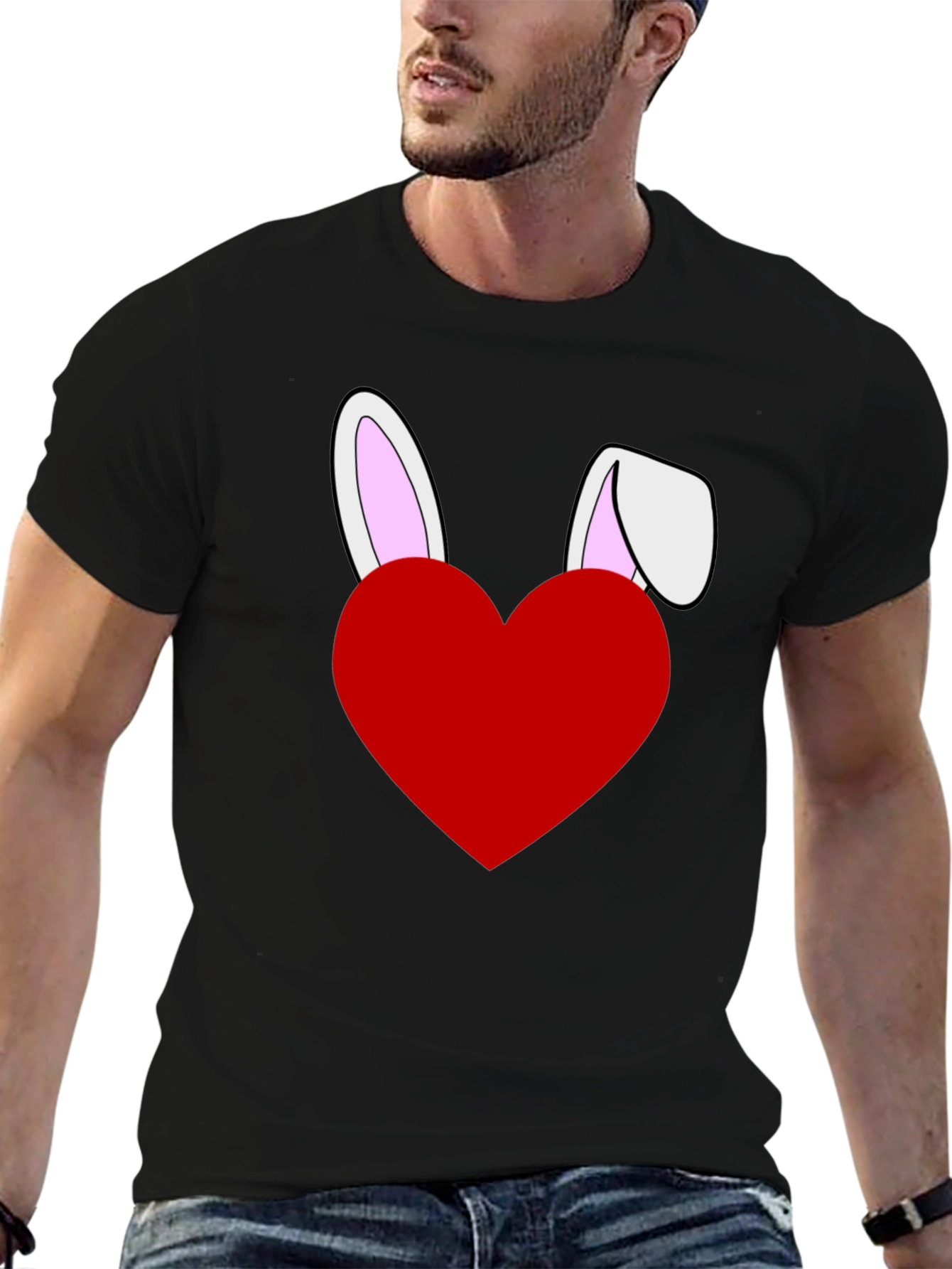 Bunny Heart Graphic Tee - Easter