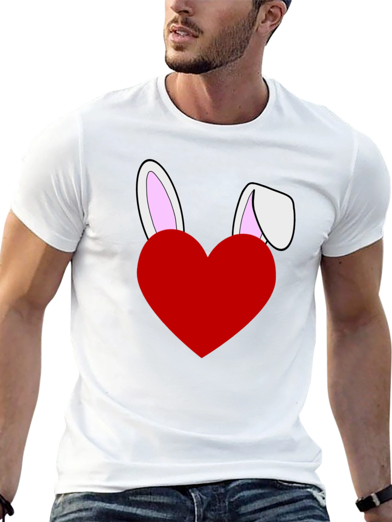Bunny Heart Graphic Tee - Easter