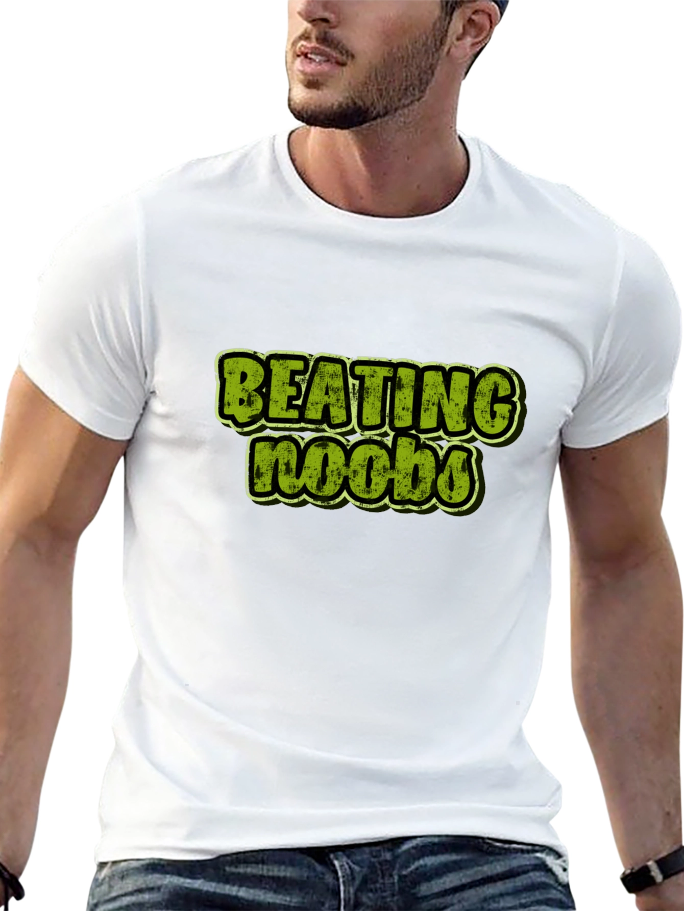 Beating Noobs Gamer T-Shirt - Black