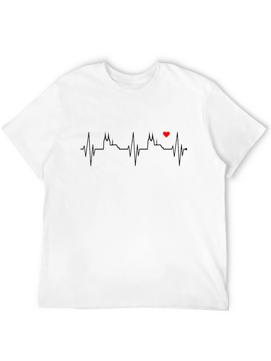 Heartbeat Cityscape Graphic Tee - Black