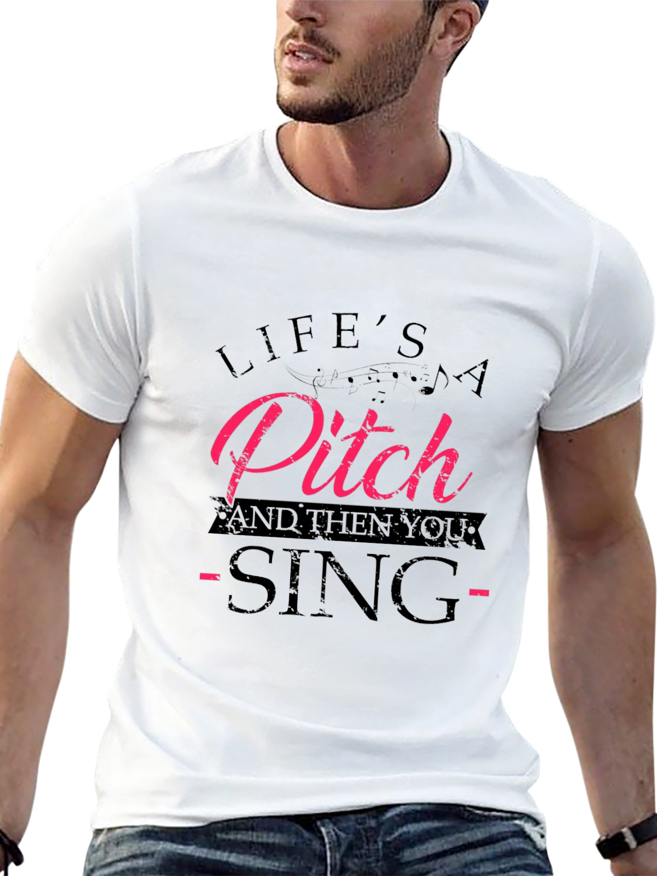 Lifes a Pitch T-Shirt - Funny Music Tee