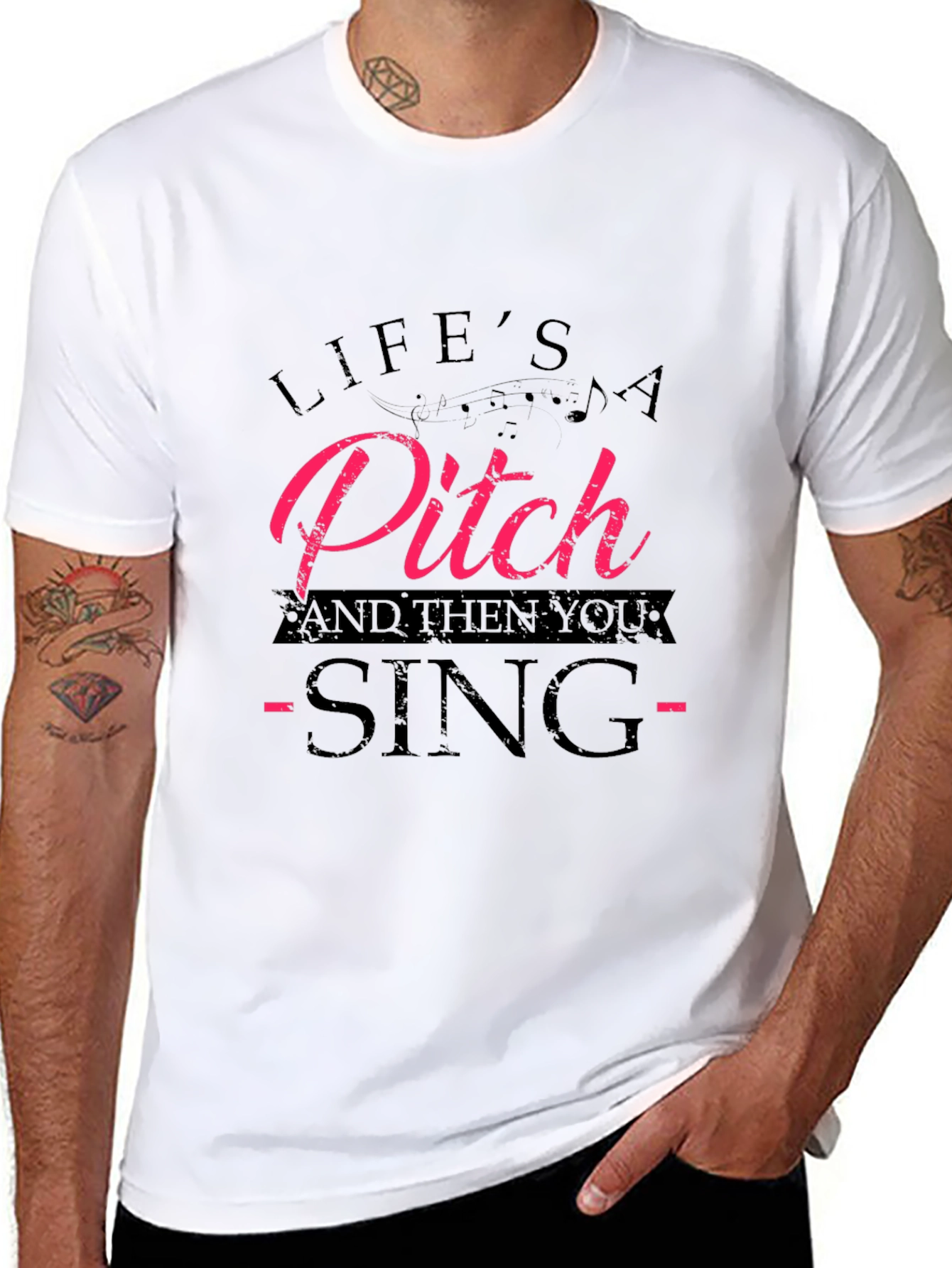 Lifes a Pitch T-Shirt - Funny Music Tee