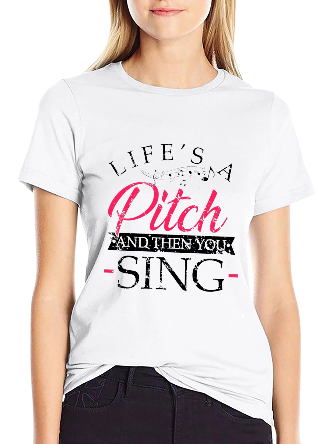 Lifes a Pitch T-Shirt - Funny Music Tee