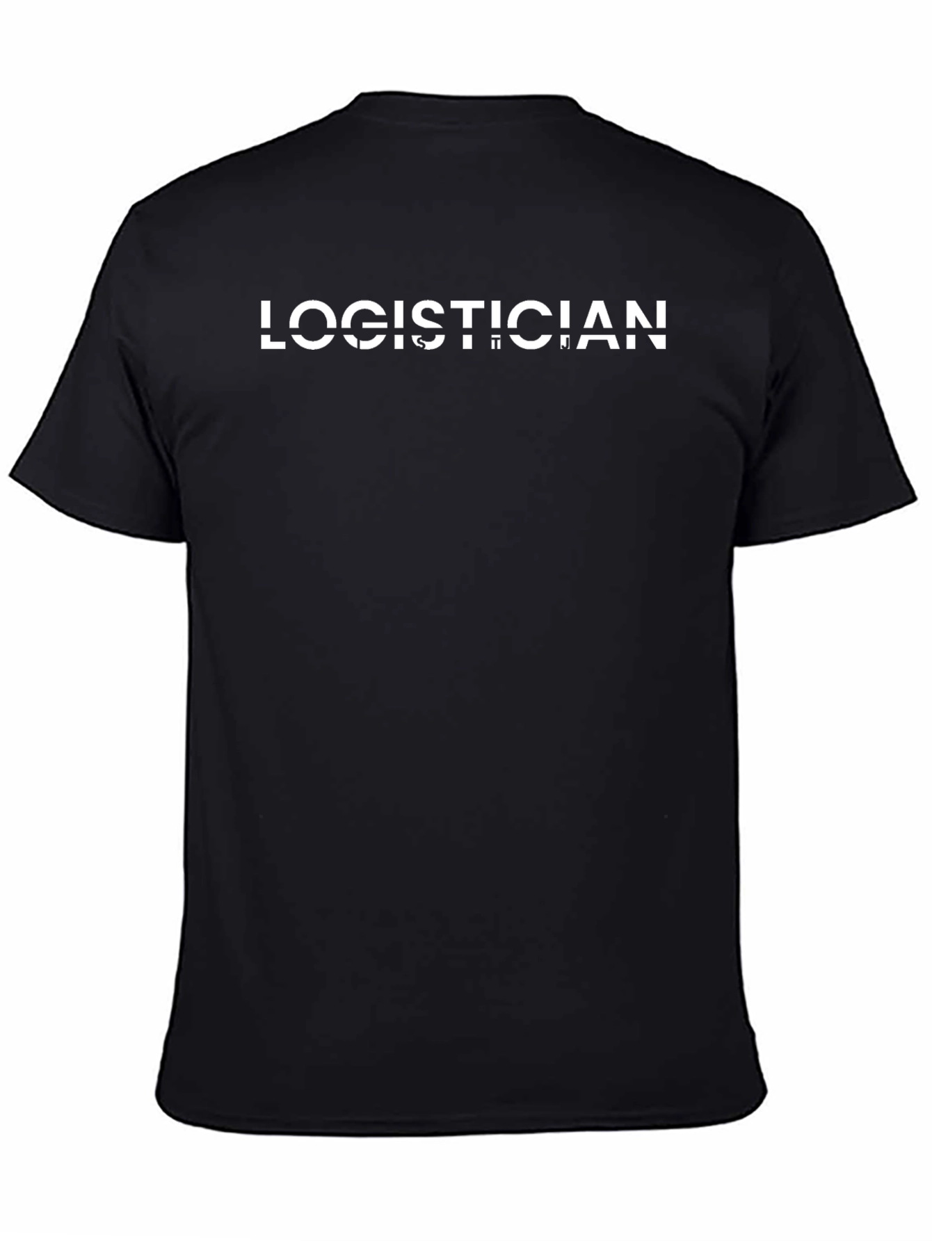 Logistician Graphic T-Shirt - Black Crew Neck Tee