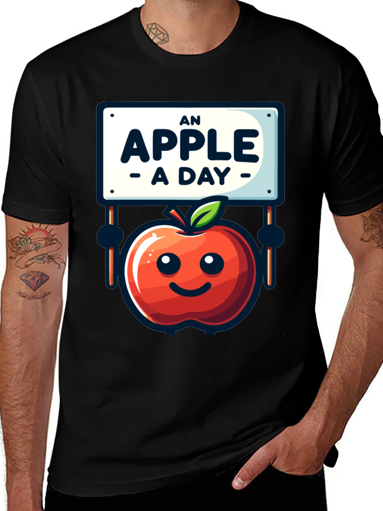 An Apple A Day T-Shirt Funny Health Tee