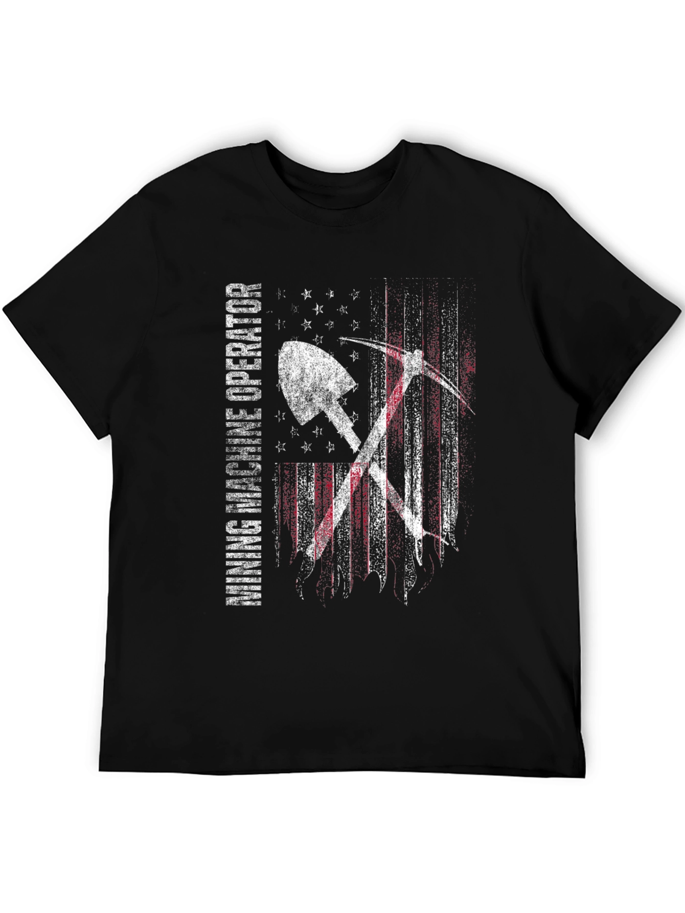 Mining Machine Operator USA Flag T-Shirt
