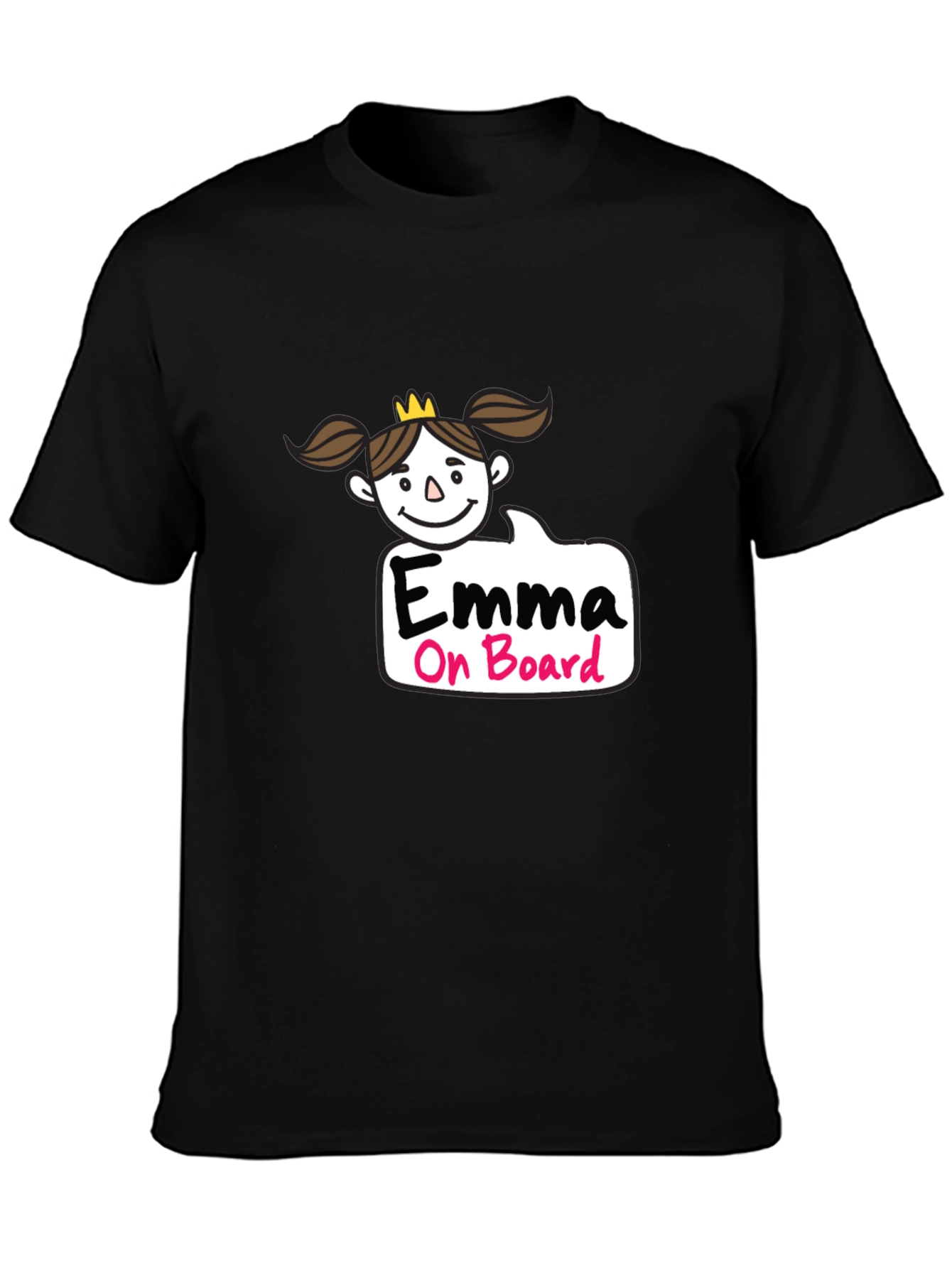 Emma On Board Black T-Shirt