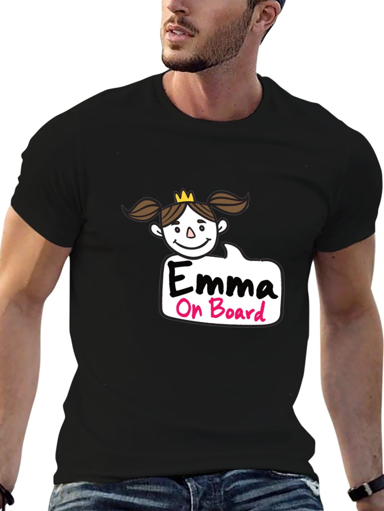Emma On Board Black T-Shirt
