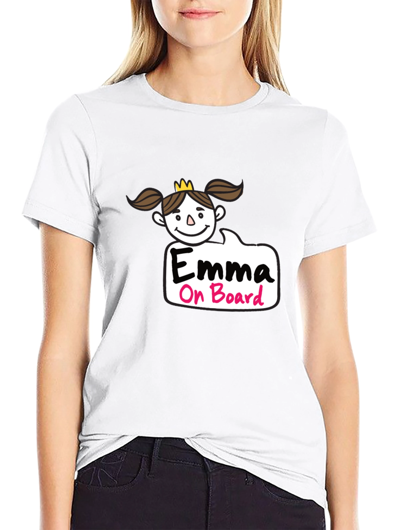 Emma On Board Black T-Shirt