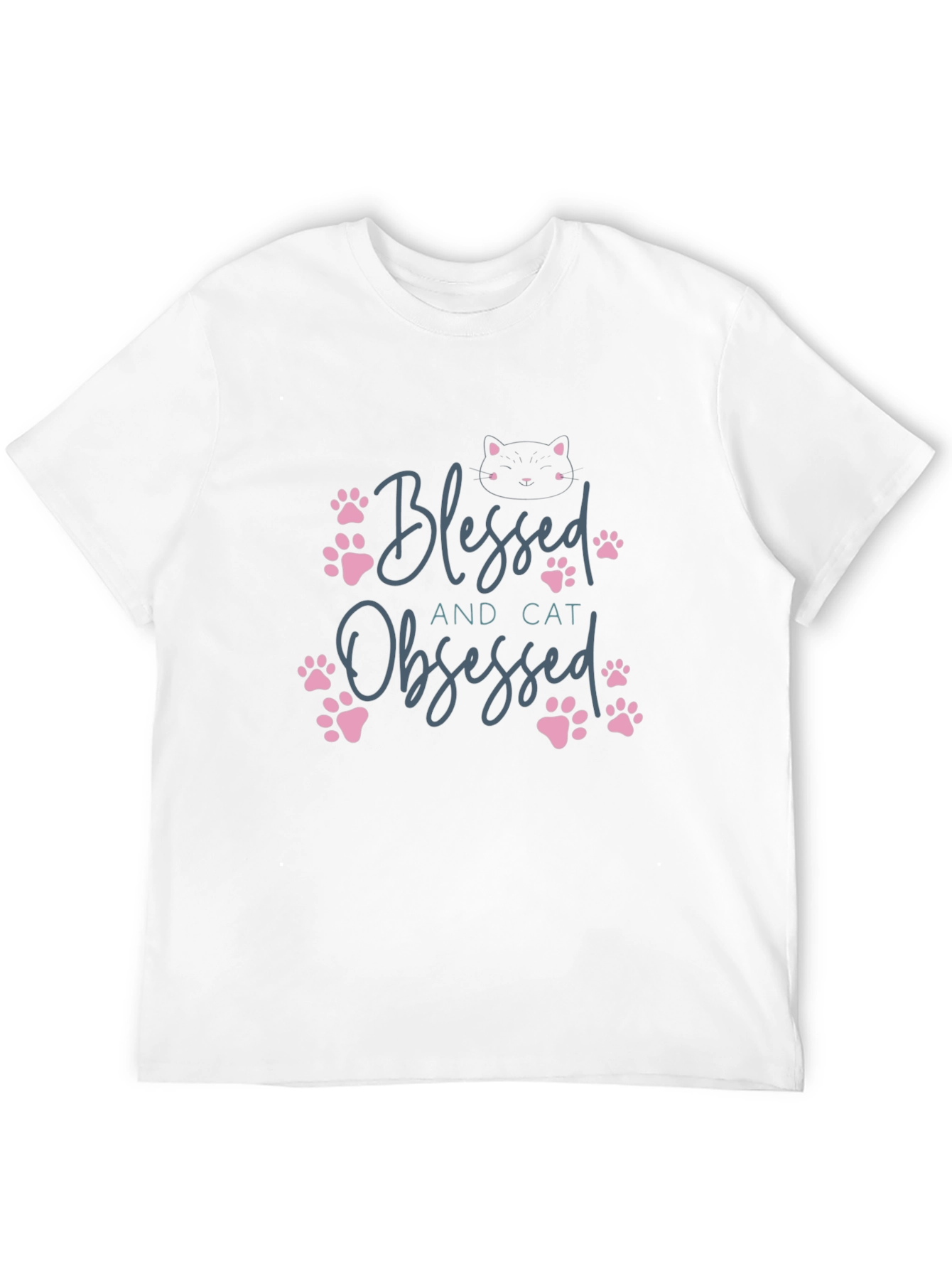 Blessed and Cat Obsessed Graphic Tee