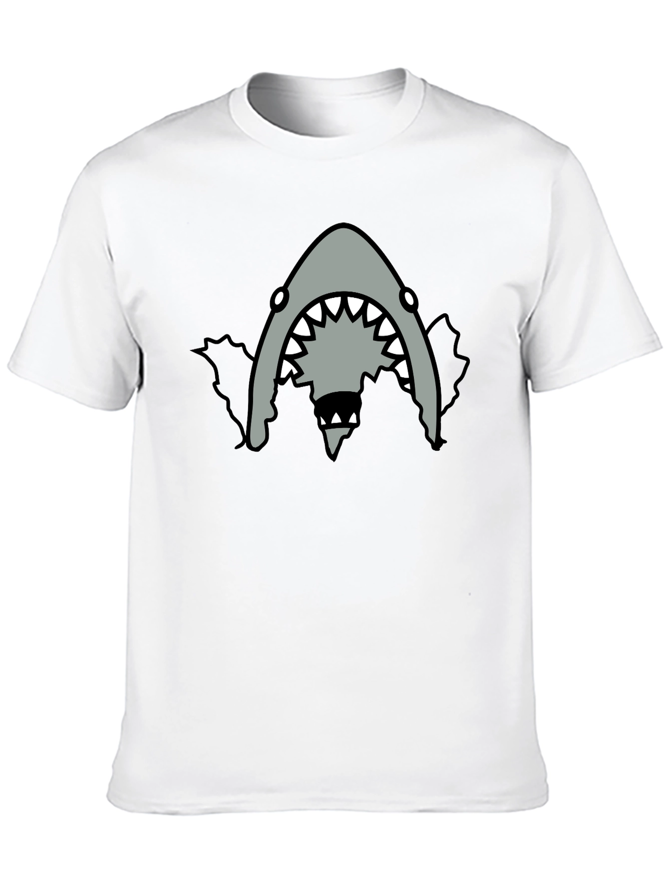 Mens Black Shark Graphic T-Shirt