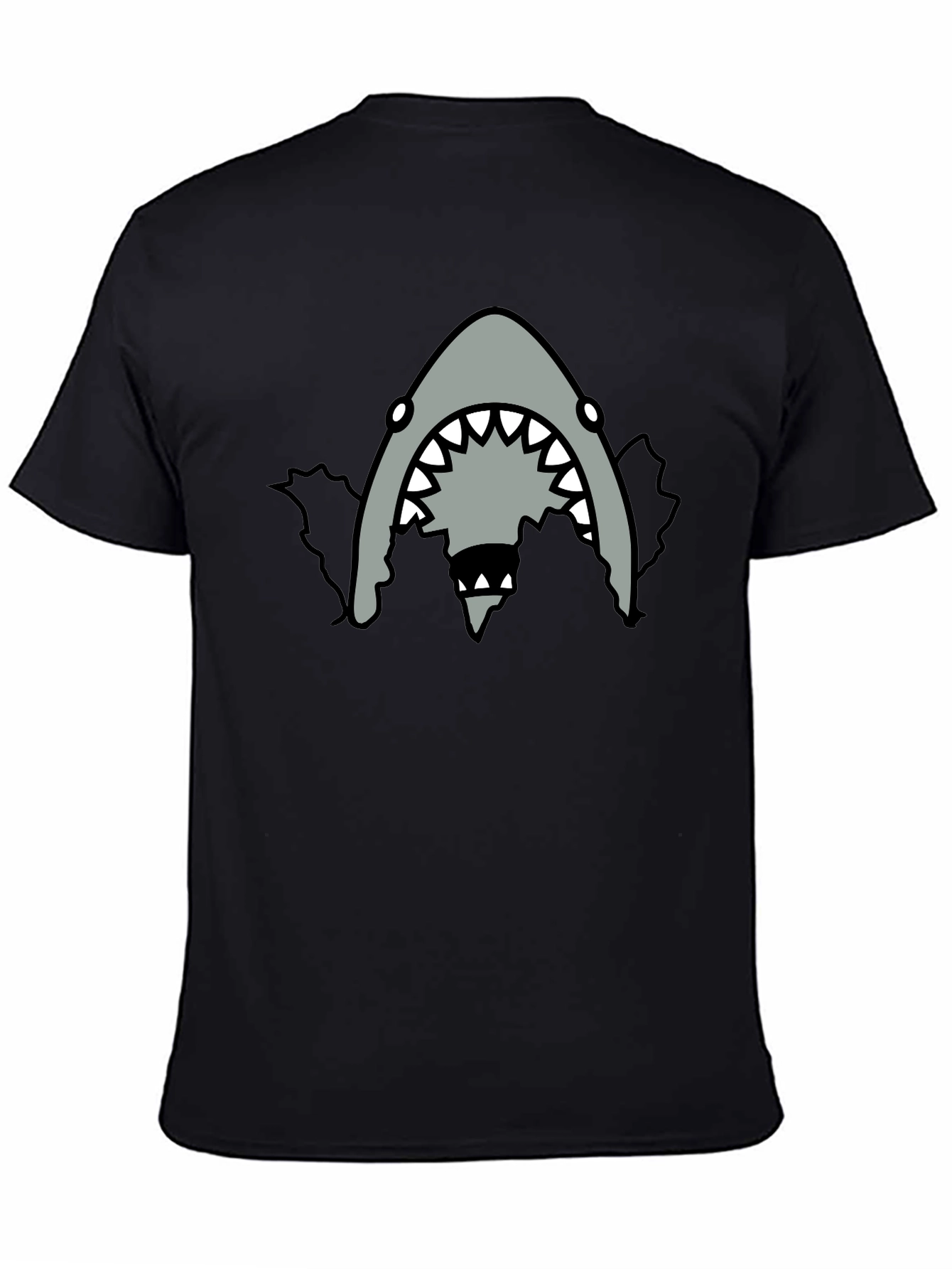 Mens Black Shark Graphic T-Shirt