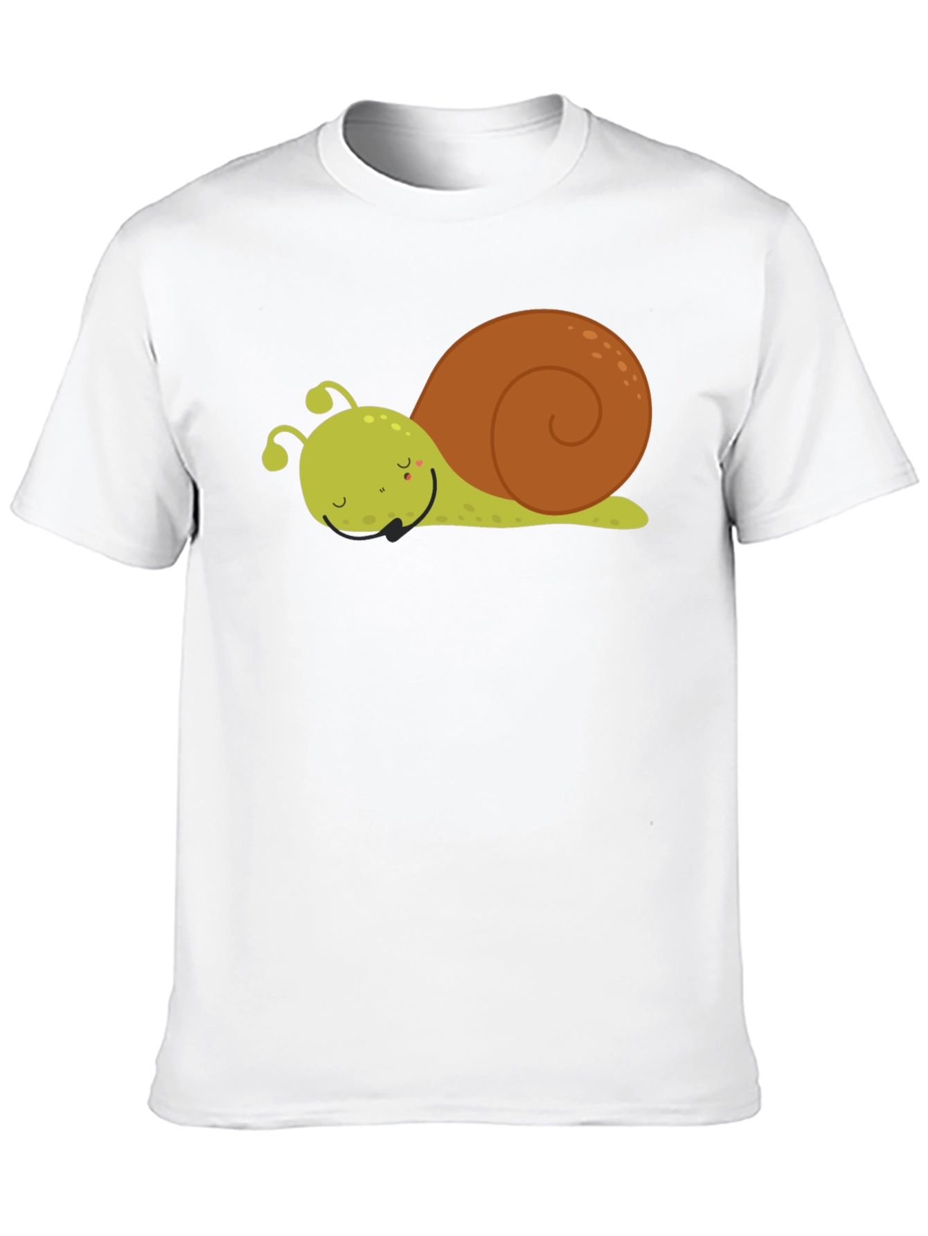 Cute Cartoon Snail Graphic Tee - Unisex Black T-Shirt
