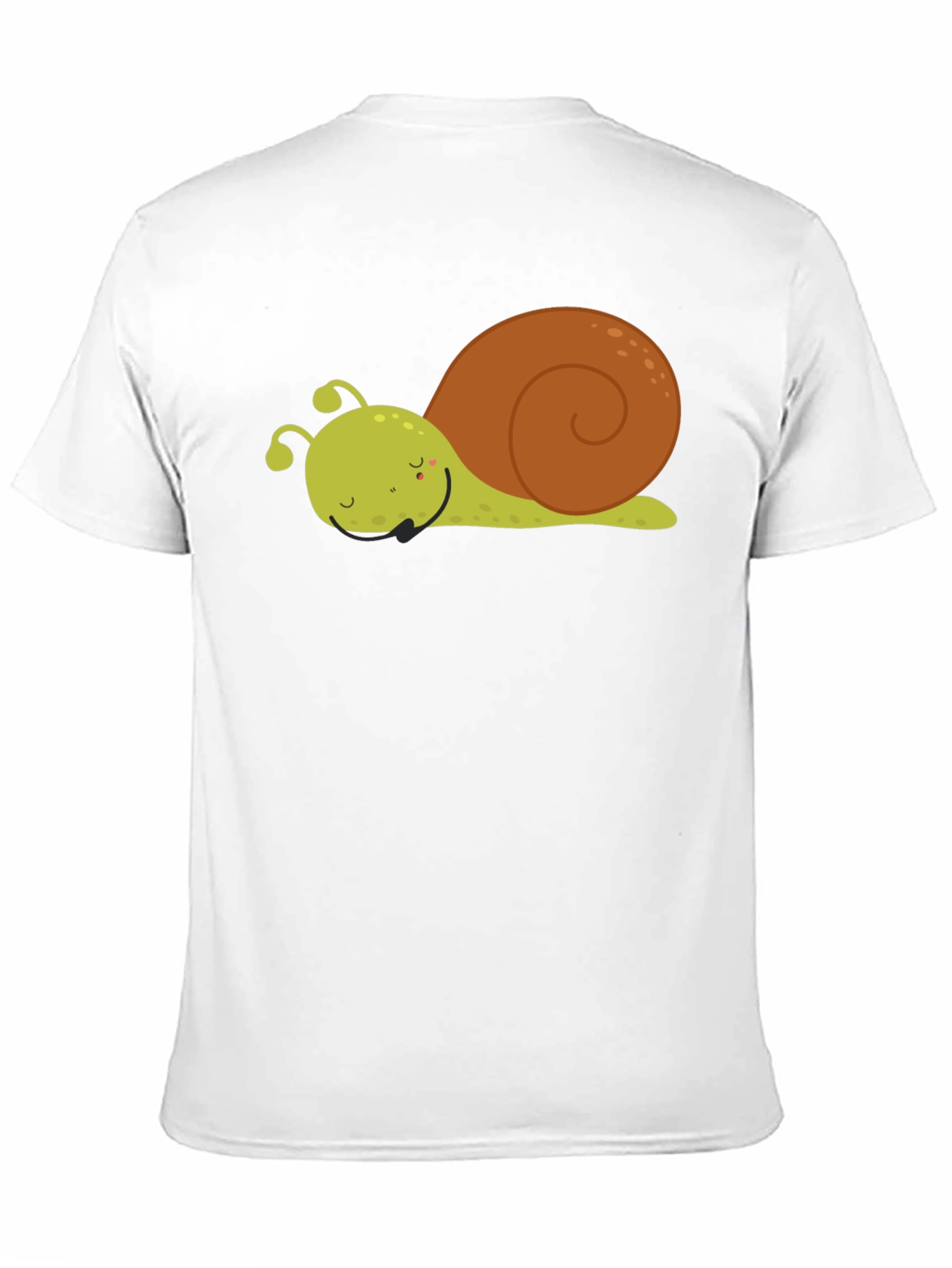 Cute Cartoon Snail Graphic Tee - Unisex Black T-Shirt