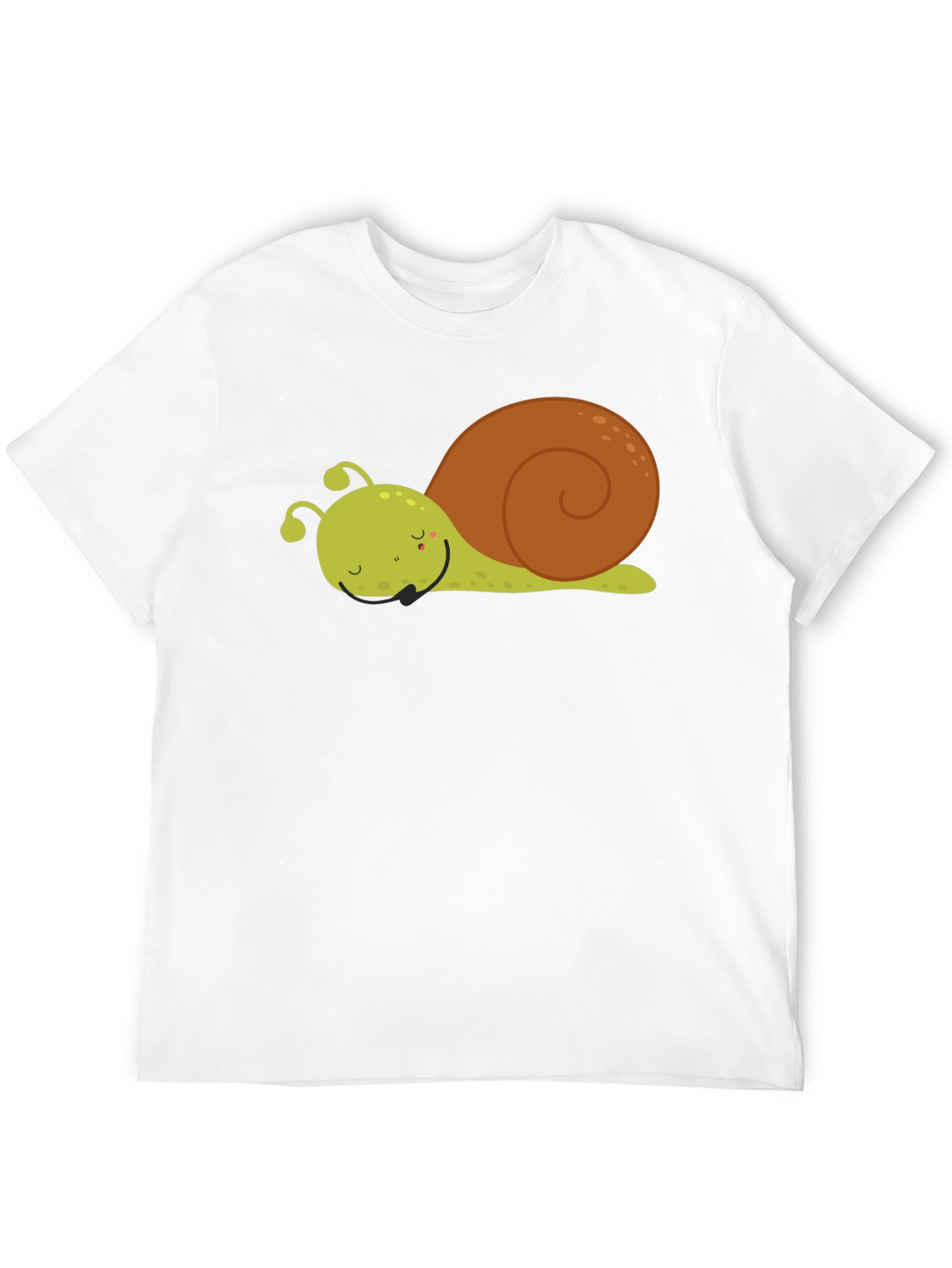 Cute Cartoon Snail Graphic Tee - Unisex Black T-Shirt