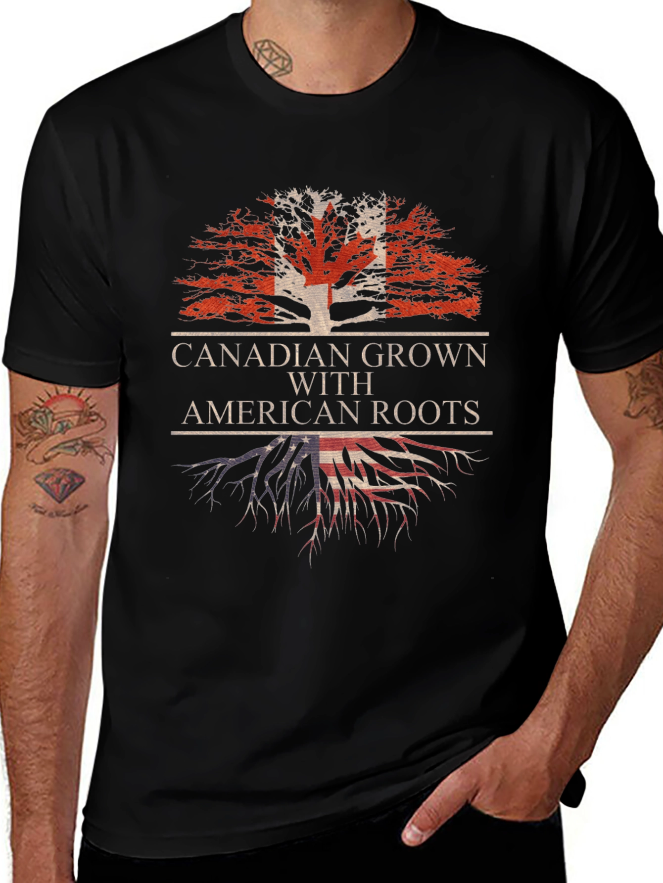 Canadian Grown American Roots T-Shirt