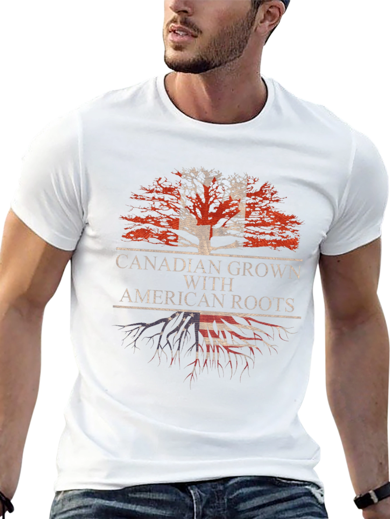Canadian Grown American Roots T-Shirt