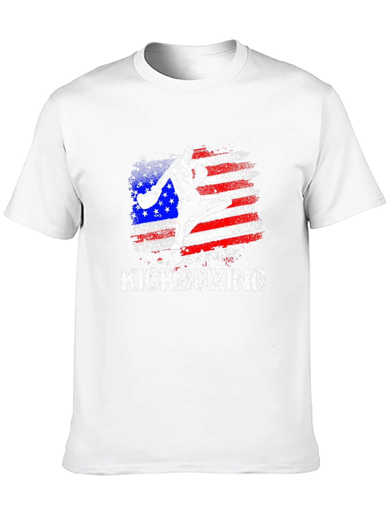 Kickboxing USA Flag Graphic Black T-Shirt