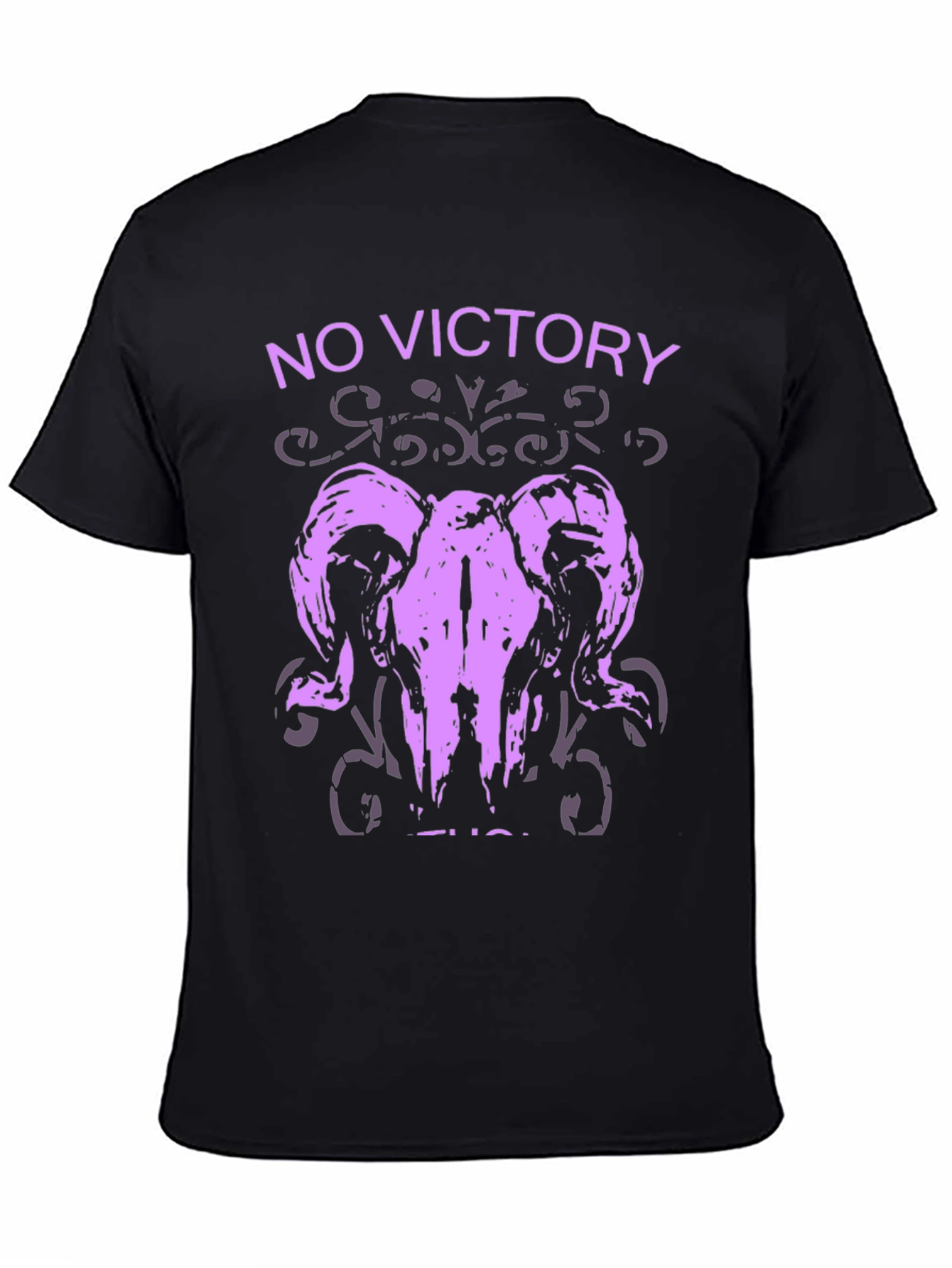 No Victory Ram Skull Graphic T-Shirt