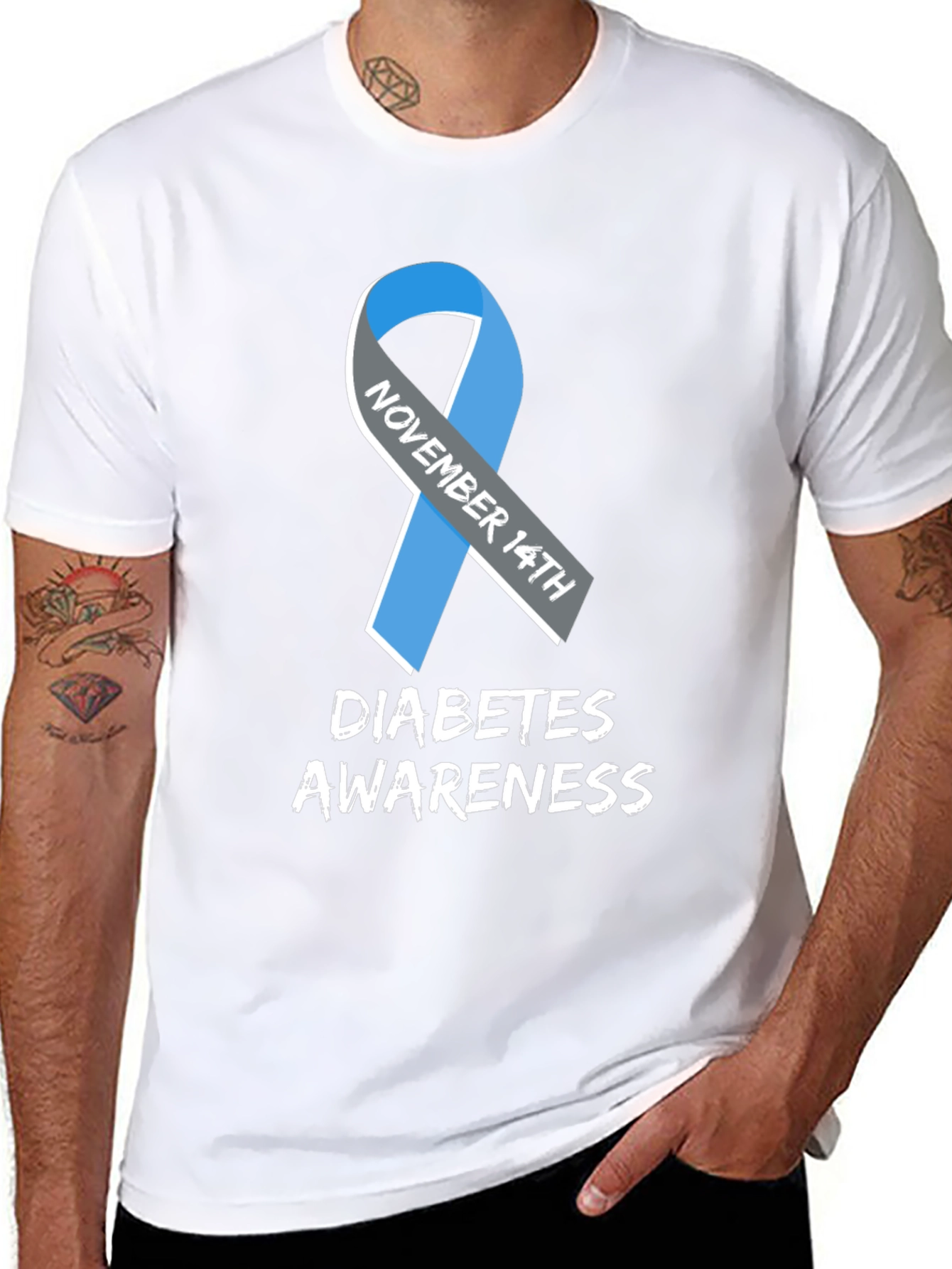 Diabetes Awareness Ribbon Tee - November 14th