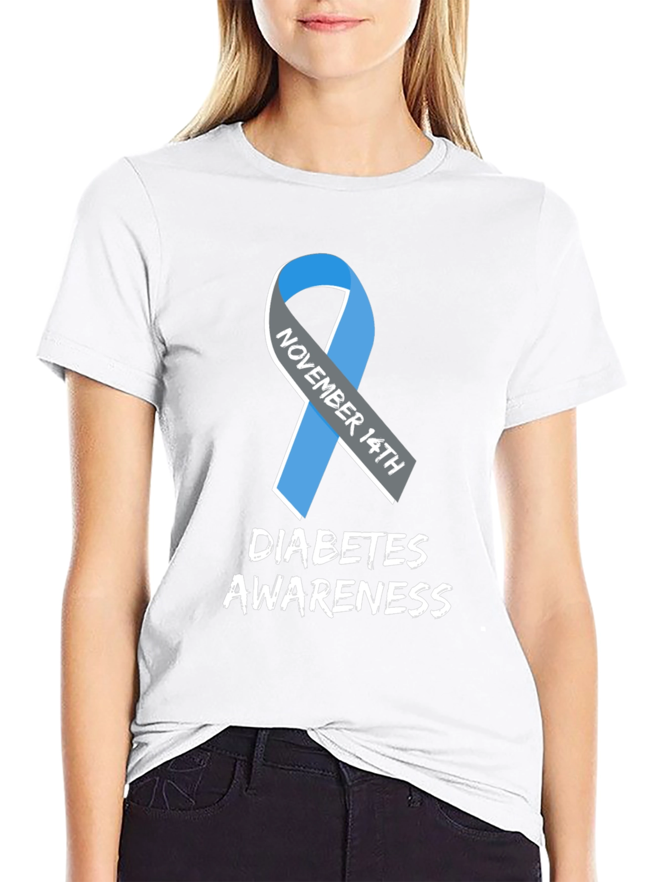 Diabetes Awareness Ribbon Tee - November 14th