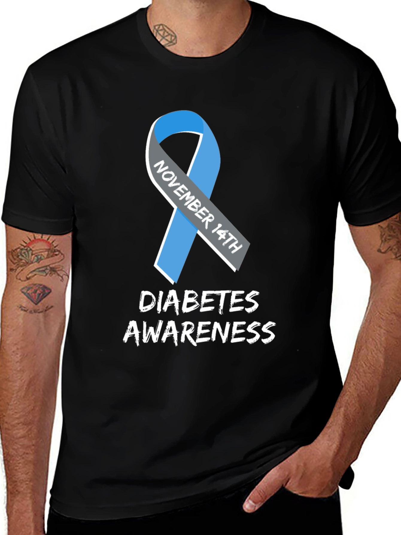 Diabetes Awareness Ribbon Tee - November 14th