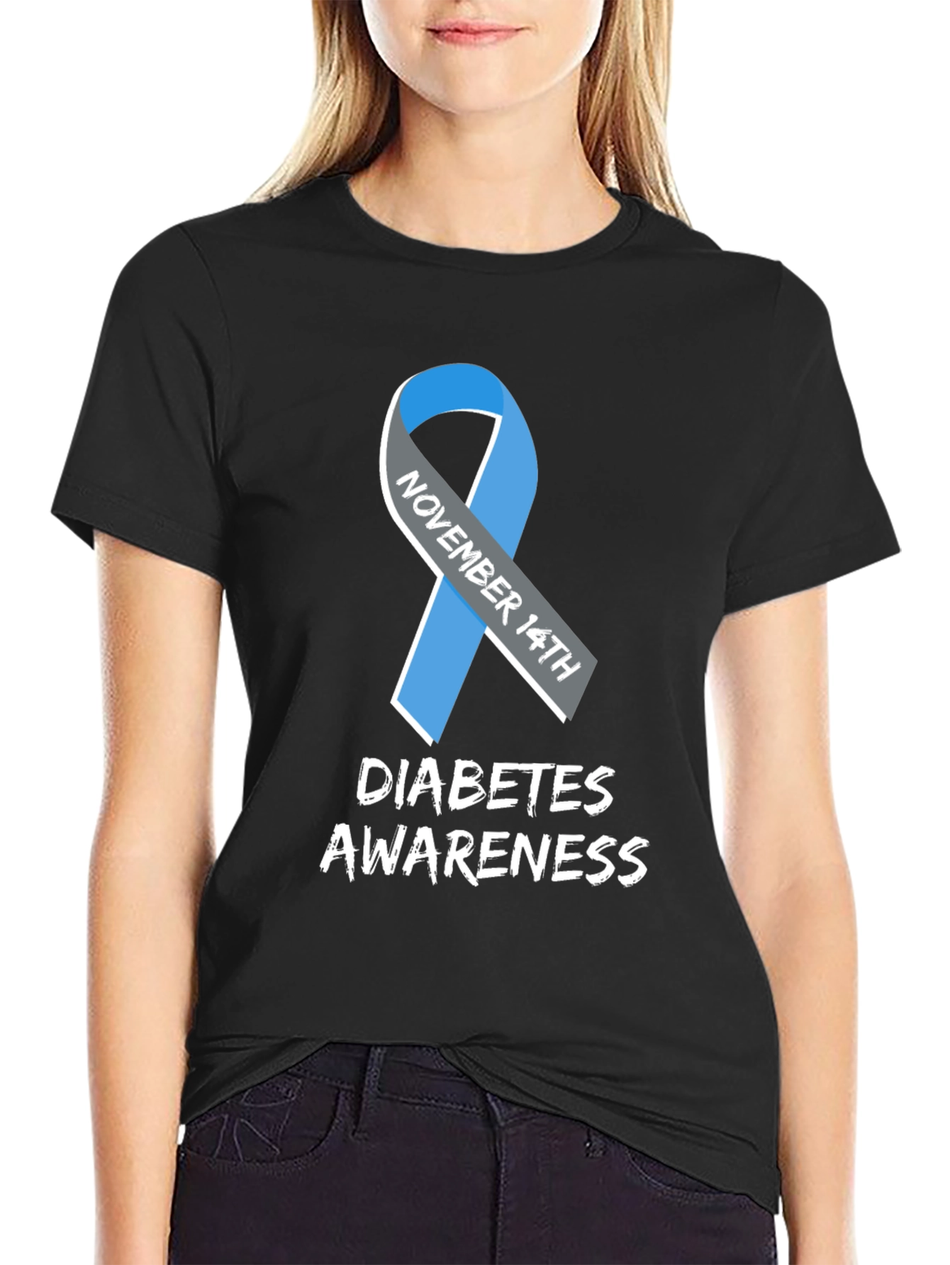 Diabetes Awareness Ribbon Tee - November 14th