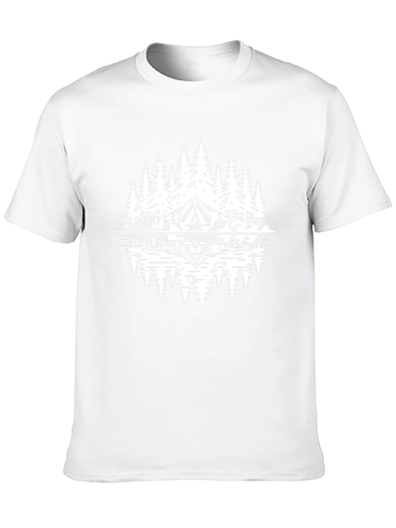 Camping Scene Graphic Tee - Nature Lovers Shirt