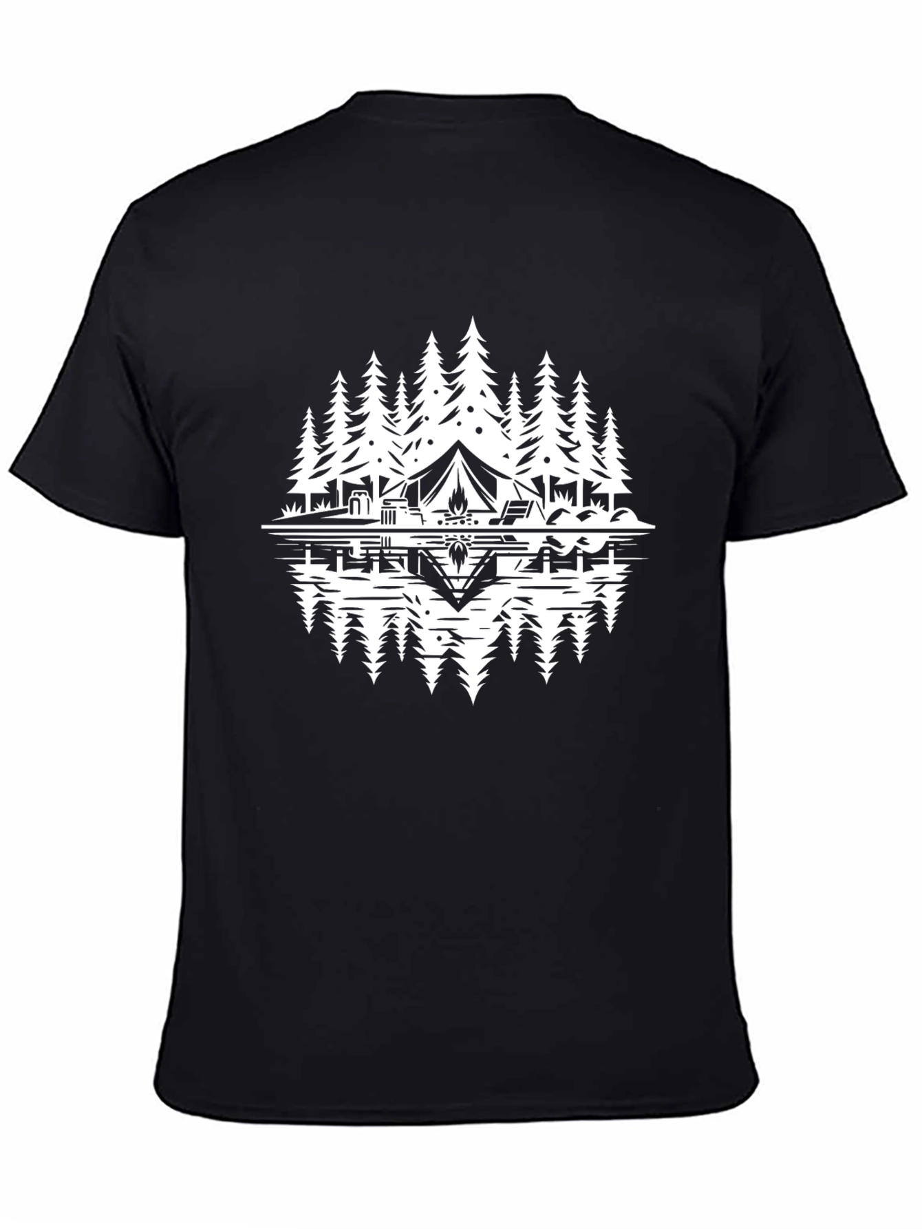 Camping Scene Graphic Tee - Nature Lovers Shirt