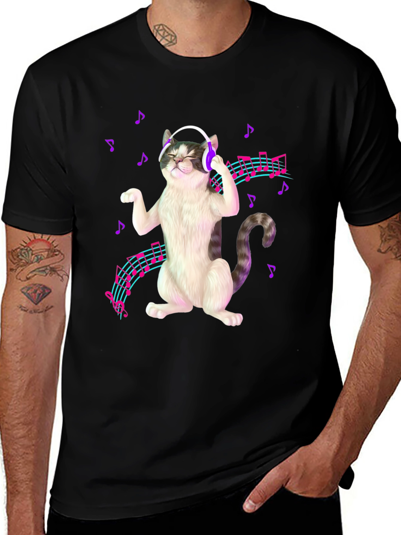 Dancing Cat T-Shirt - Music Lover Tee