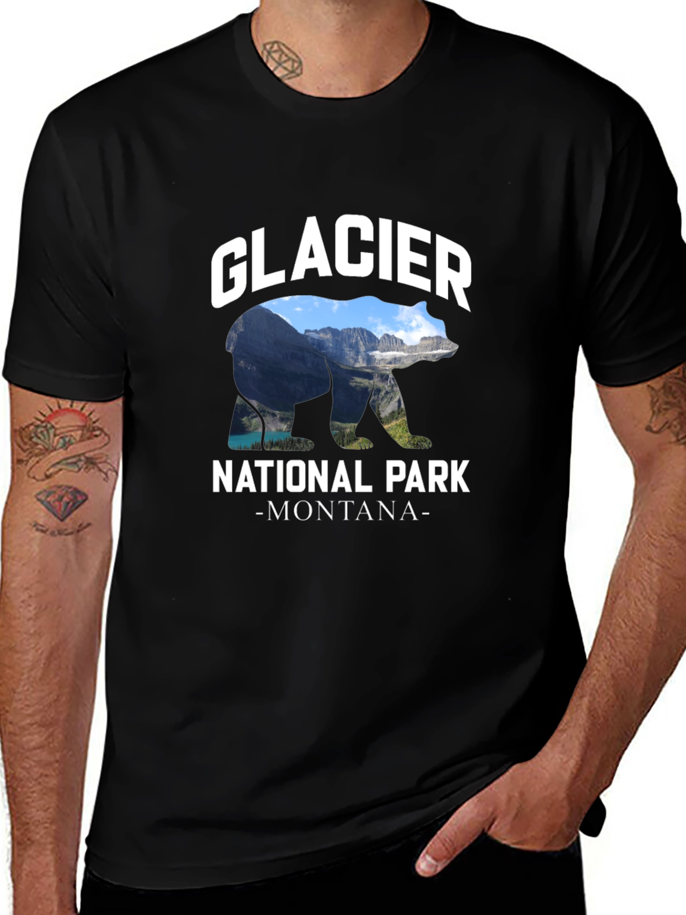 Glacier National Park Bear Graphic T-Shirt